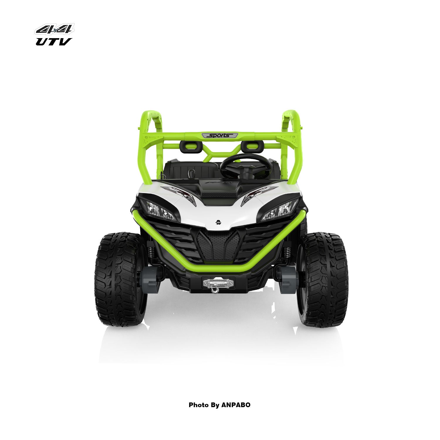 24V All-in-One Utility Ride-On: 4WD Dump Truck & Off-Road UTV with Remote (2-Seater)-green