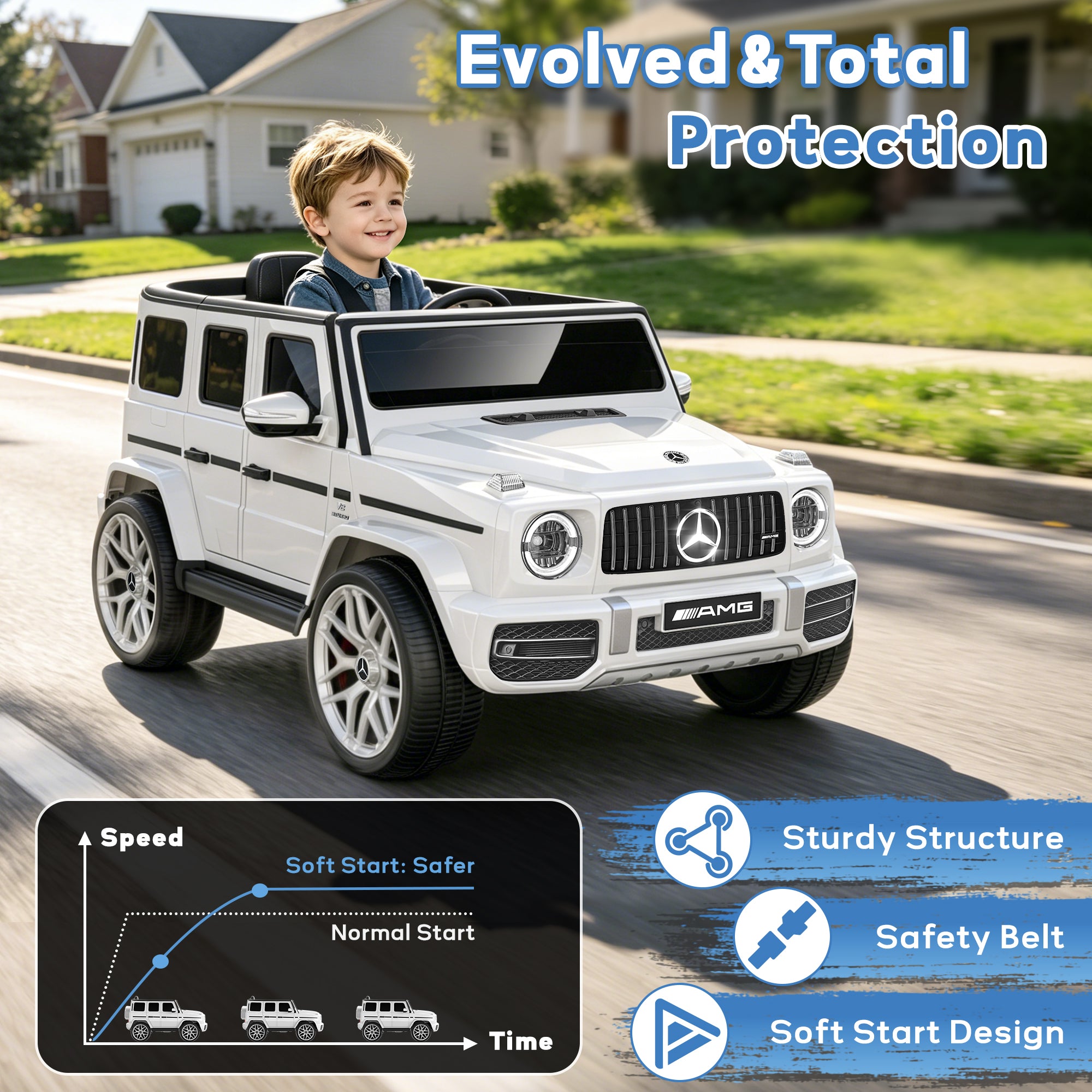 12V Licensed Mercedes-Benz G63 High-Window Ride-On
