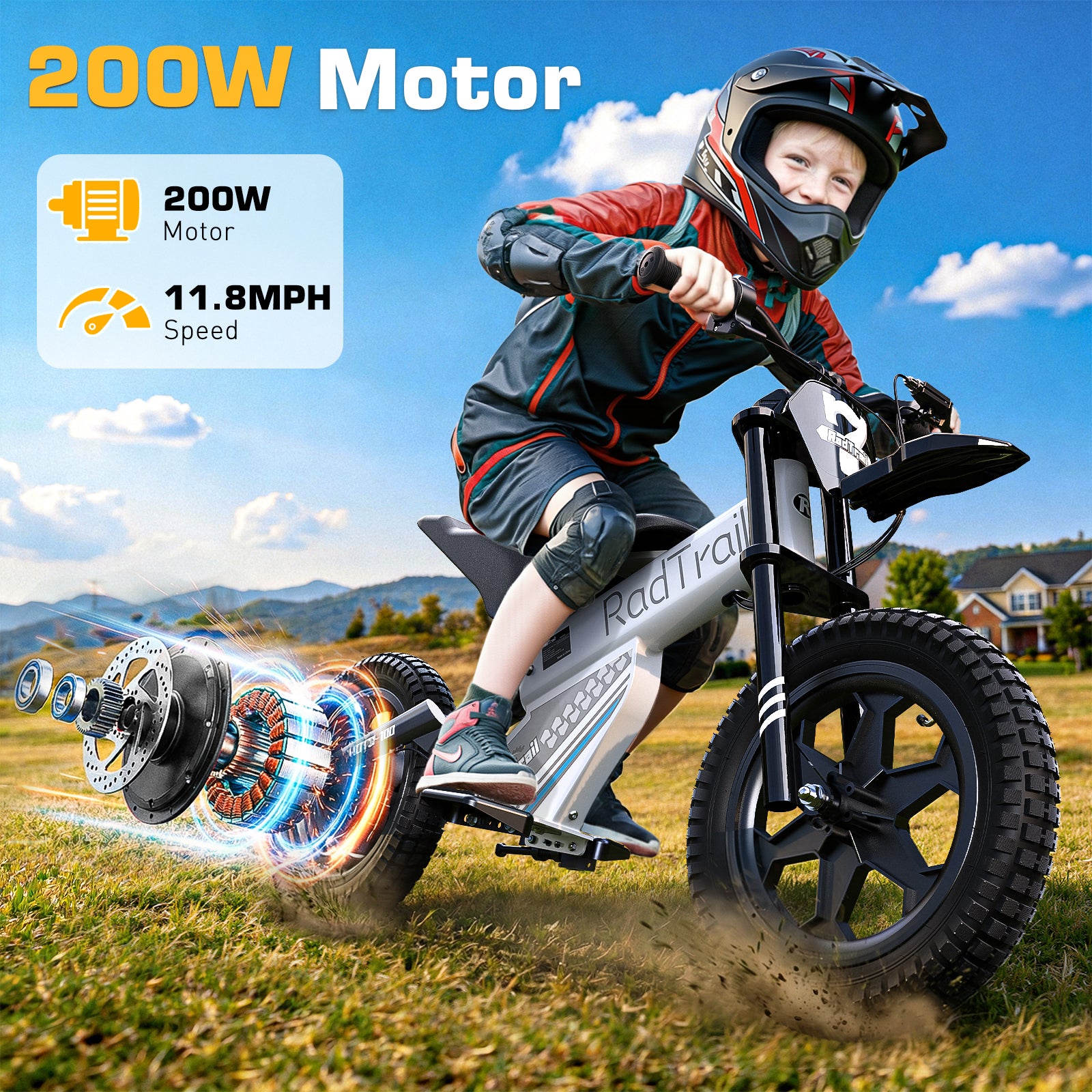 36V 14" Kids Electric Dirt Bike for Young Riders