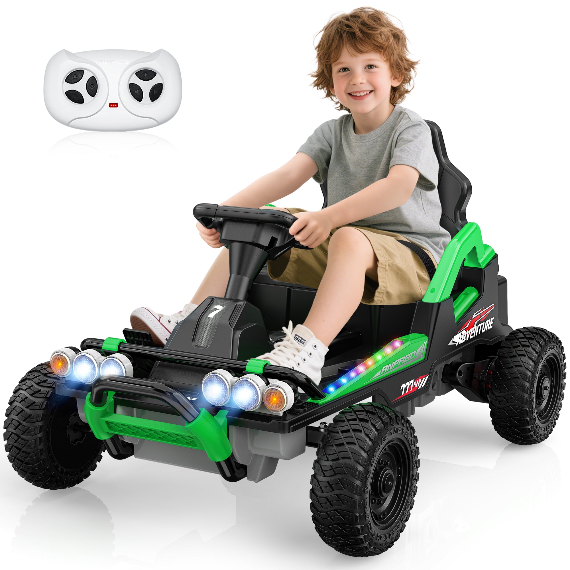 24V Off-Road Car with Throttle & Clutch Pedal for All-Terrain Fun-green