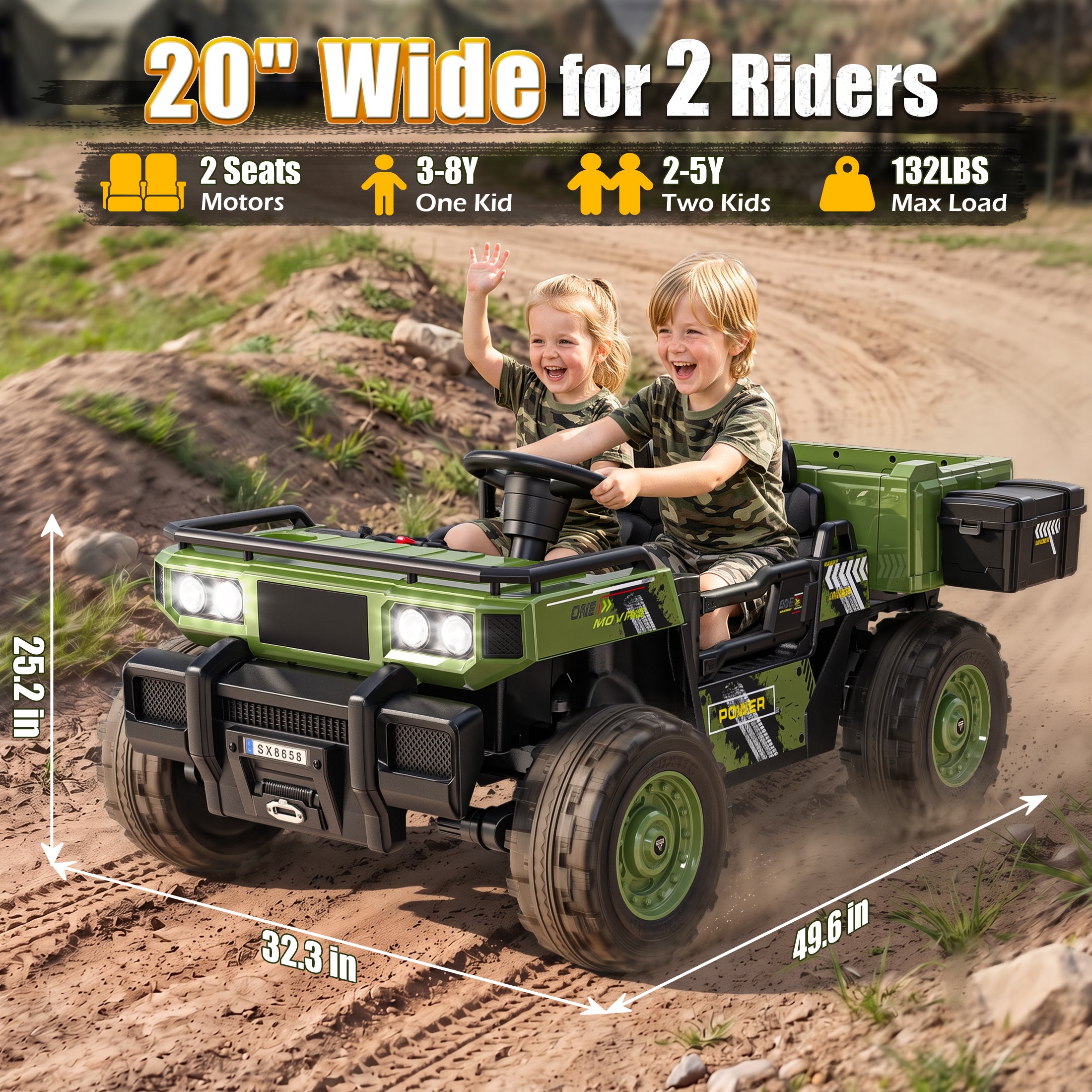 24V Kids Military Dumper