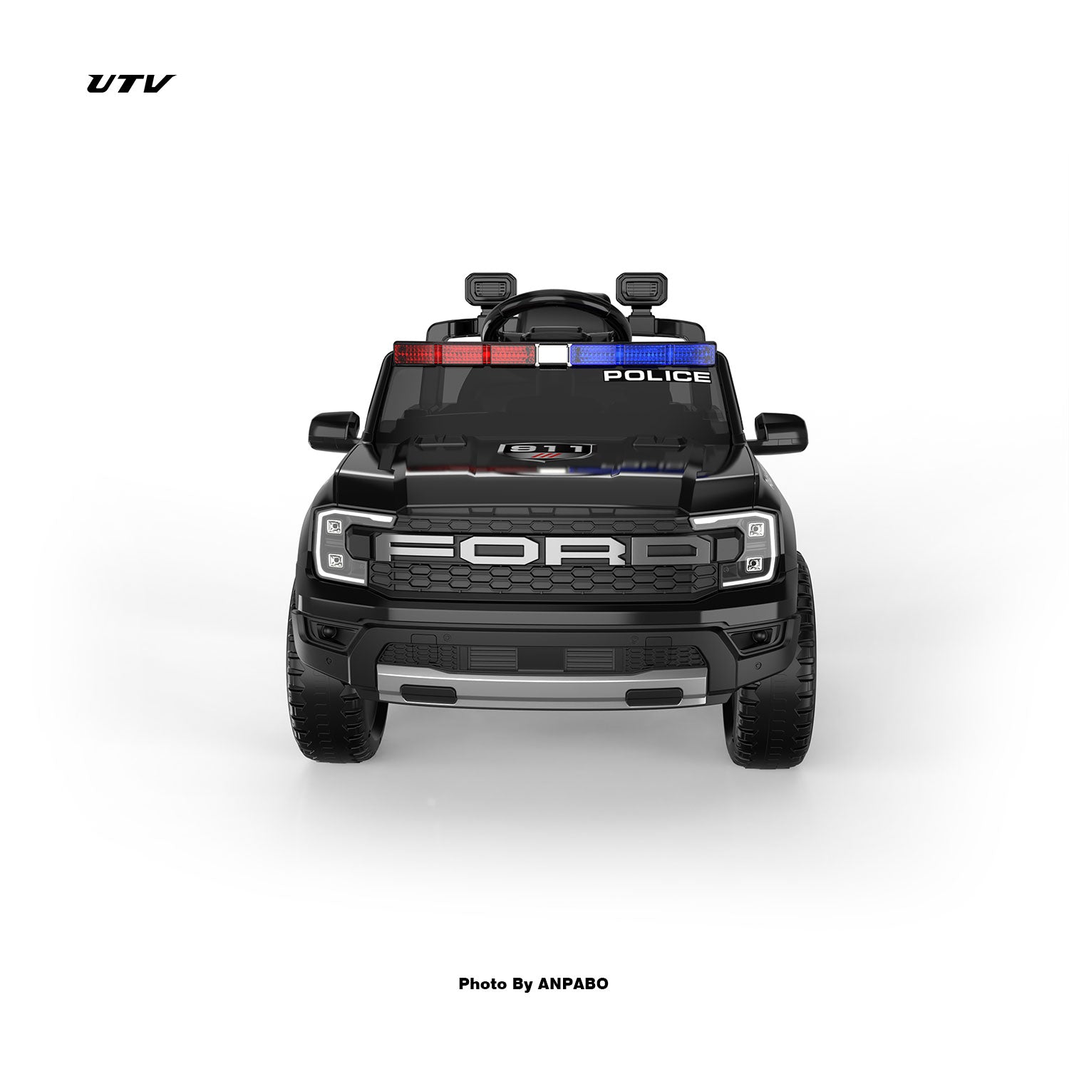 Official Licensed Ford Raptor Police Interceptor Ride-On Truck|12V with Siren, Lights & Parental Remote