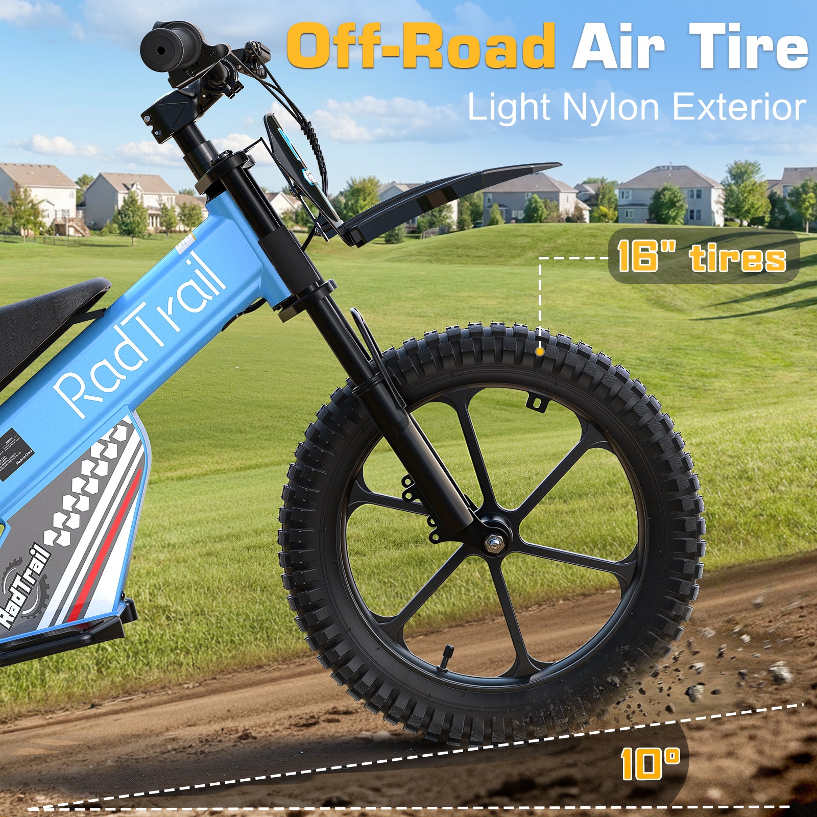 ANPABO  36V 16" Kids Electric Balance Bike-blue