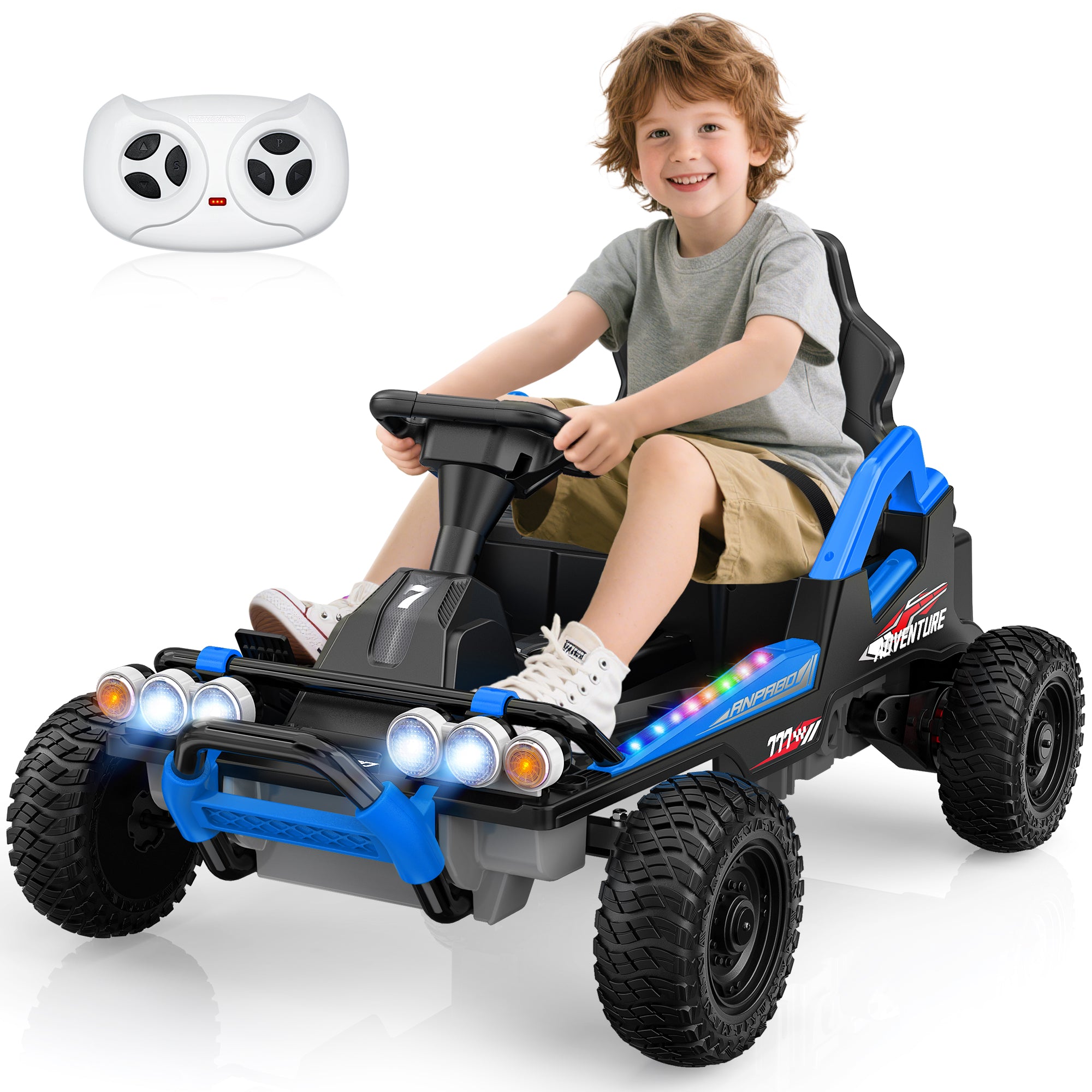 24V Off-Road Car with Throttle & Clutch Pedal for All-Terrain Fun-blue