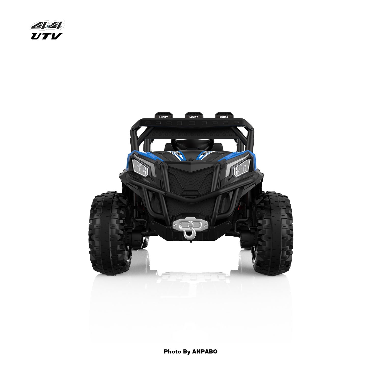 24V ANPABO Direct Terrain Ride-On Buggy with Remote-Max-R 24V 4WD UTV -blue