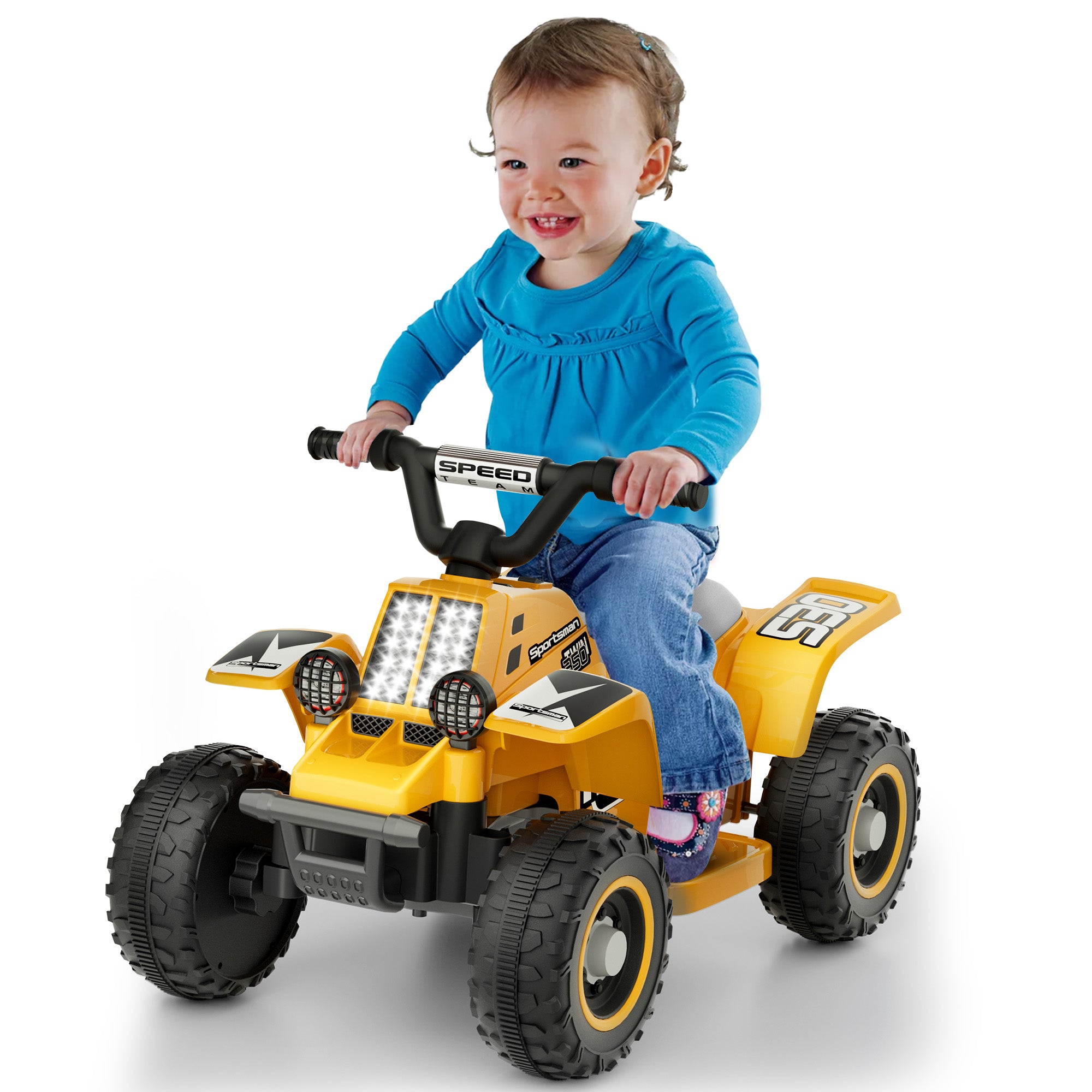 ANPABO 6V 7AH Kids Ride-On ATV - Fun, Safe Gift for Toddlers-yellow
