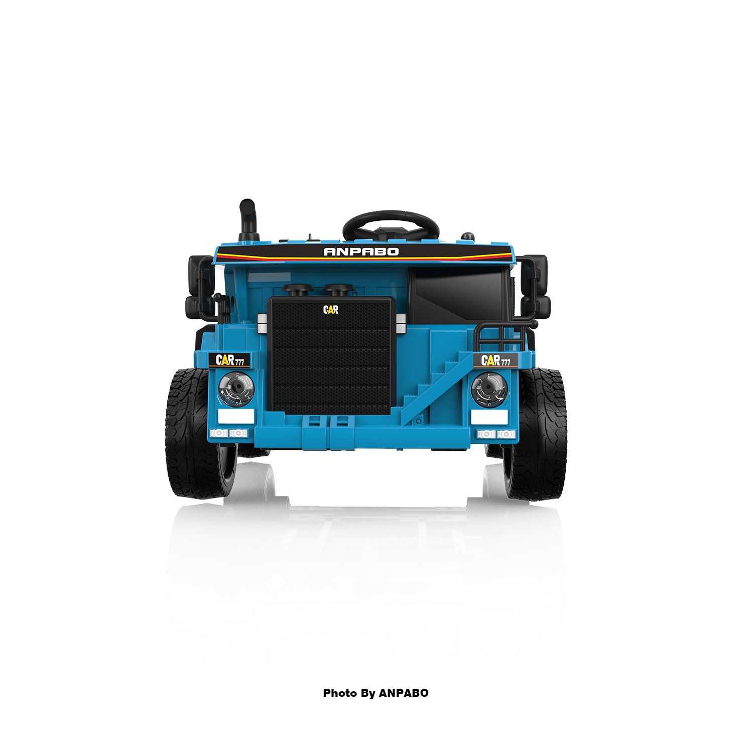 24V ANPABO Direct Ride on Dump Truck for Kids with Remote Control-blue
