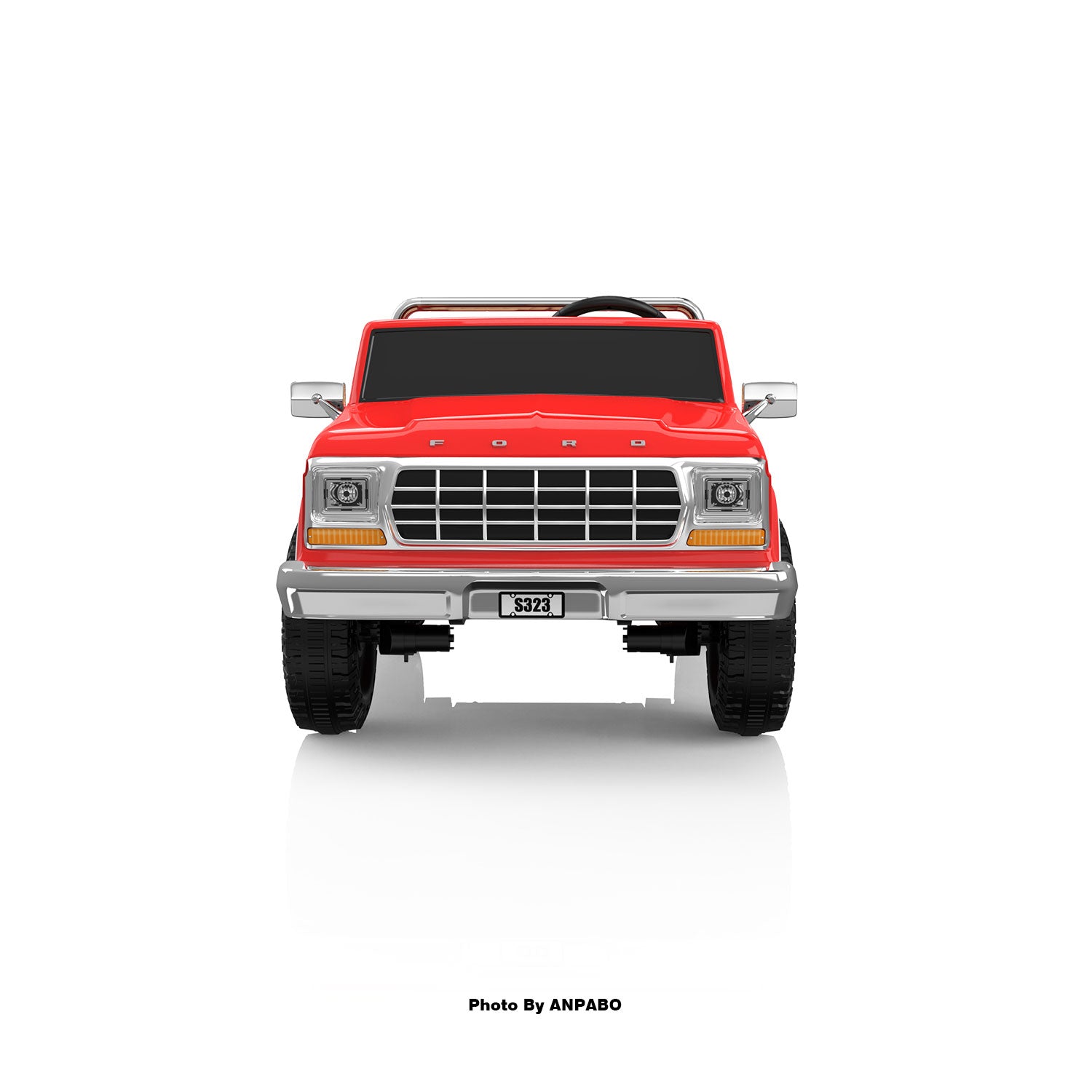 24V Classic Ford Bronco: Red Retro Legend, Ready for Dual Adventures-red