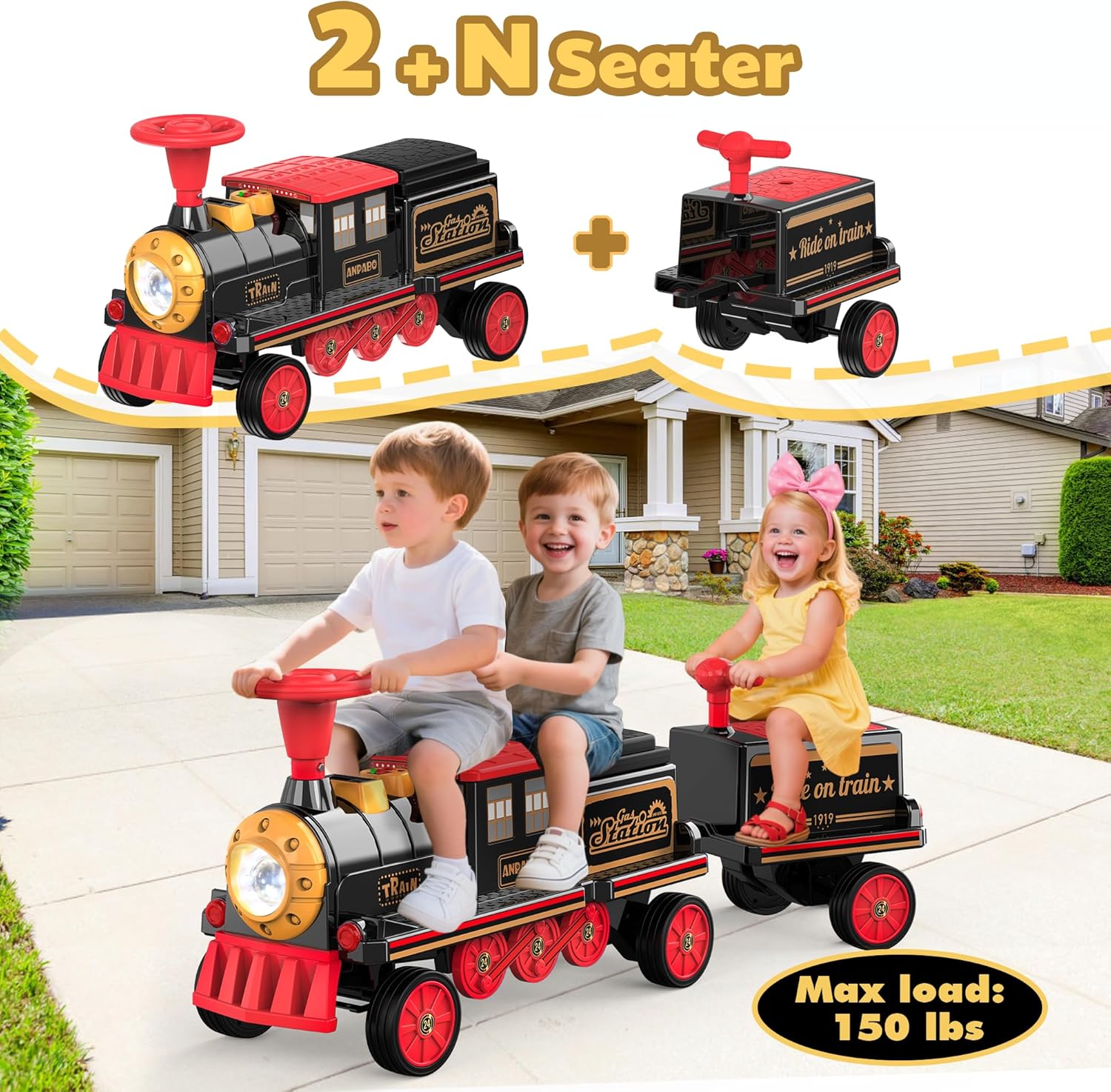 12V Trackless  Electric Ride-On Train