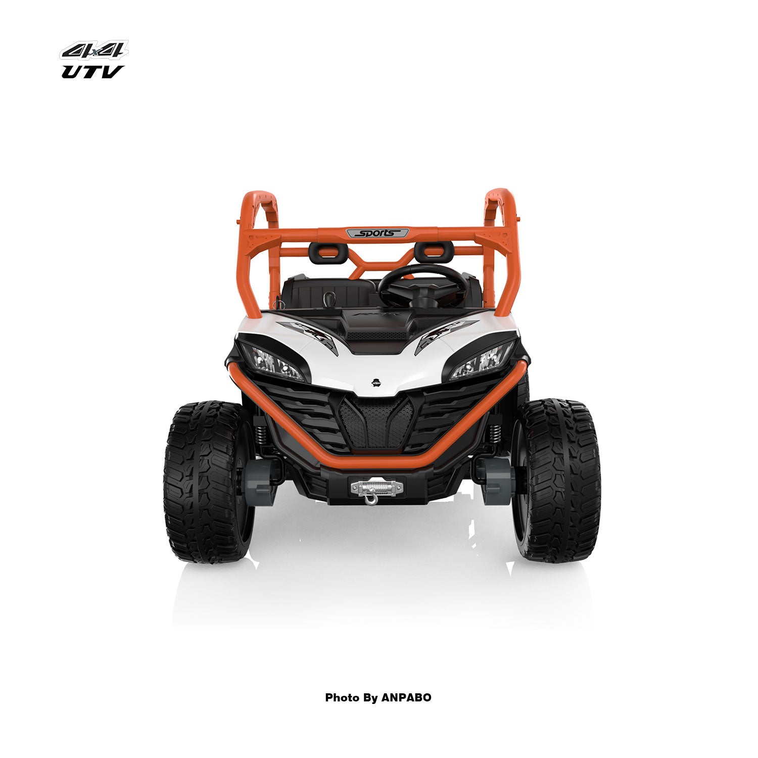 24V All-in-One Utility Ride-On: 4WD Dump Truck & Off-Road UTV with Remote (2-Seater)-orange