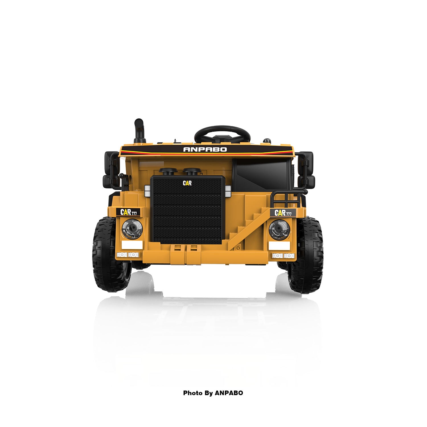 24V ANPABO Direct Ride on Dump Truck for Kids with Remote Control-yellow