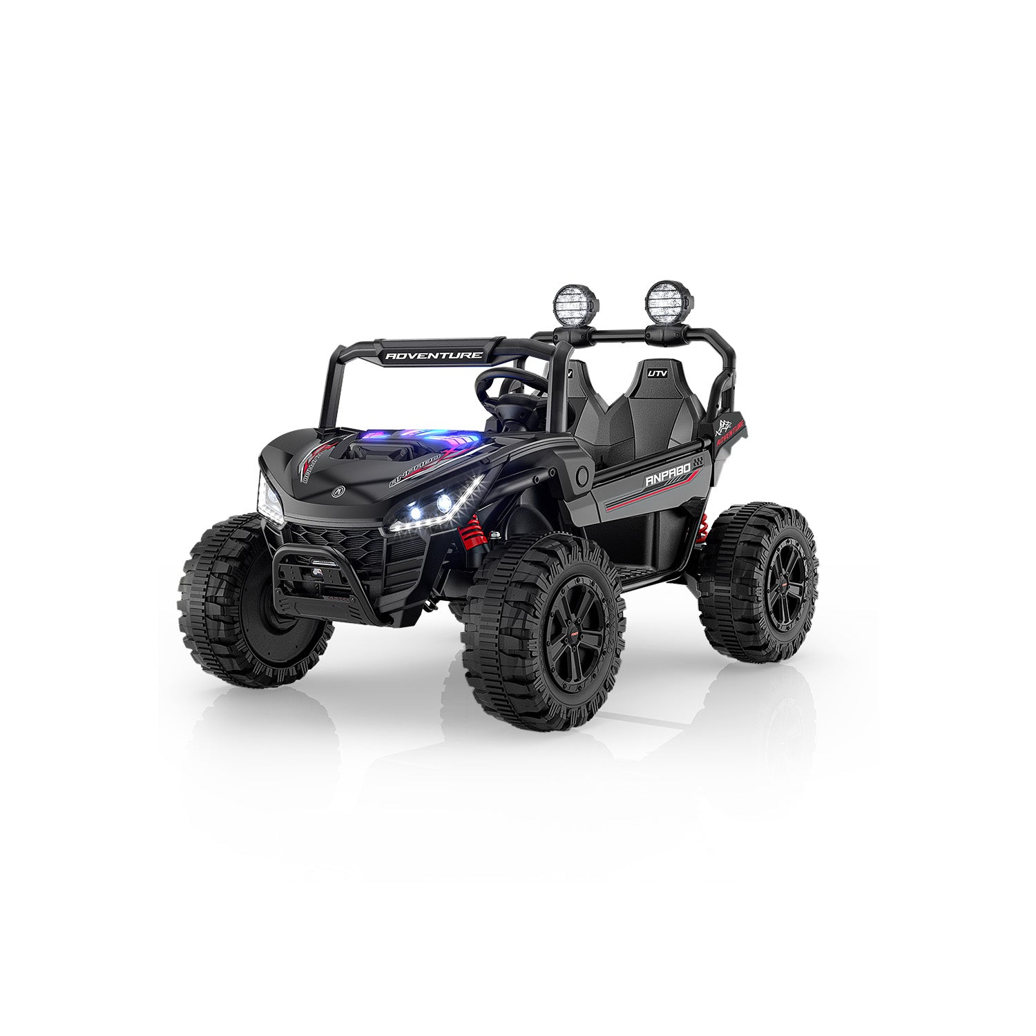 24V ANPOBO Direct Terrain Ride-On Buggy-UTV with Remote-black