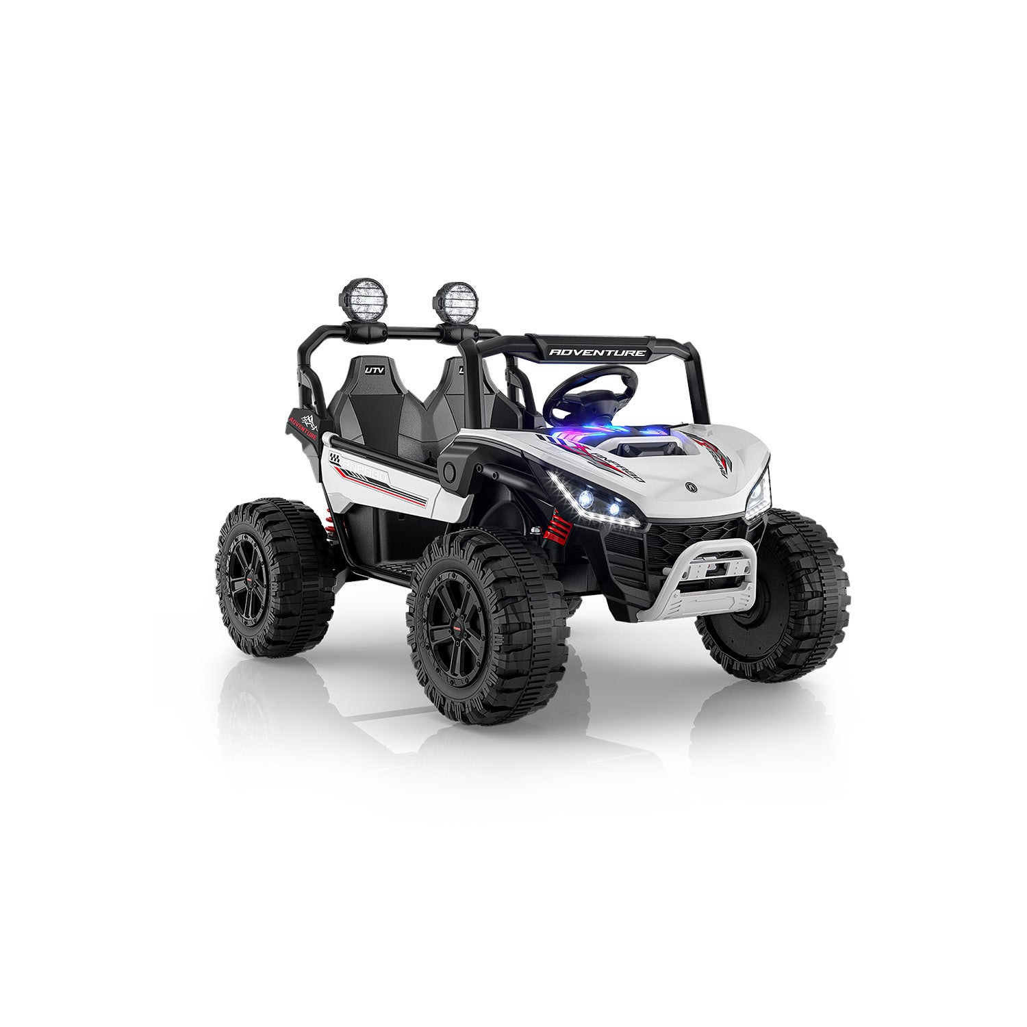 24V ANPOBO Direct Terrain Ride-On Buggy-UTV with Remote-WHITE