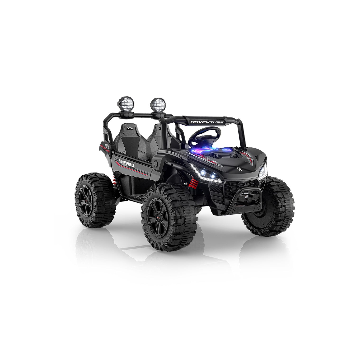 24V ANPOBO Direct Terrain Ride-On Buggy-UTV with Remote-black