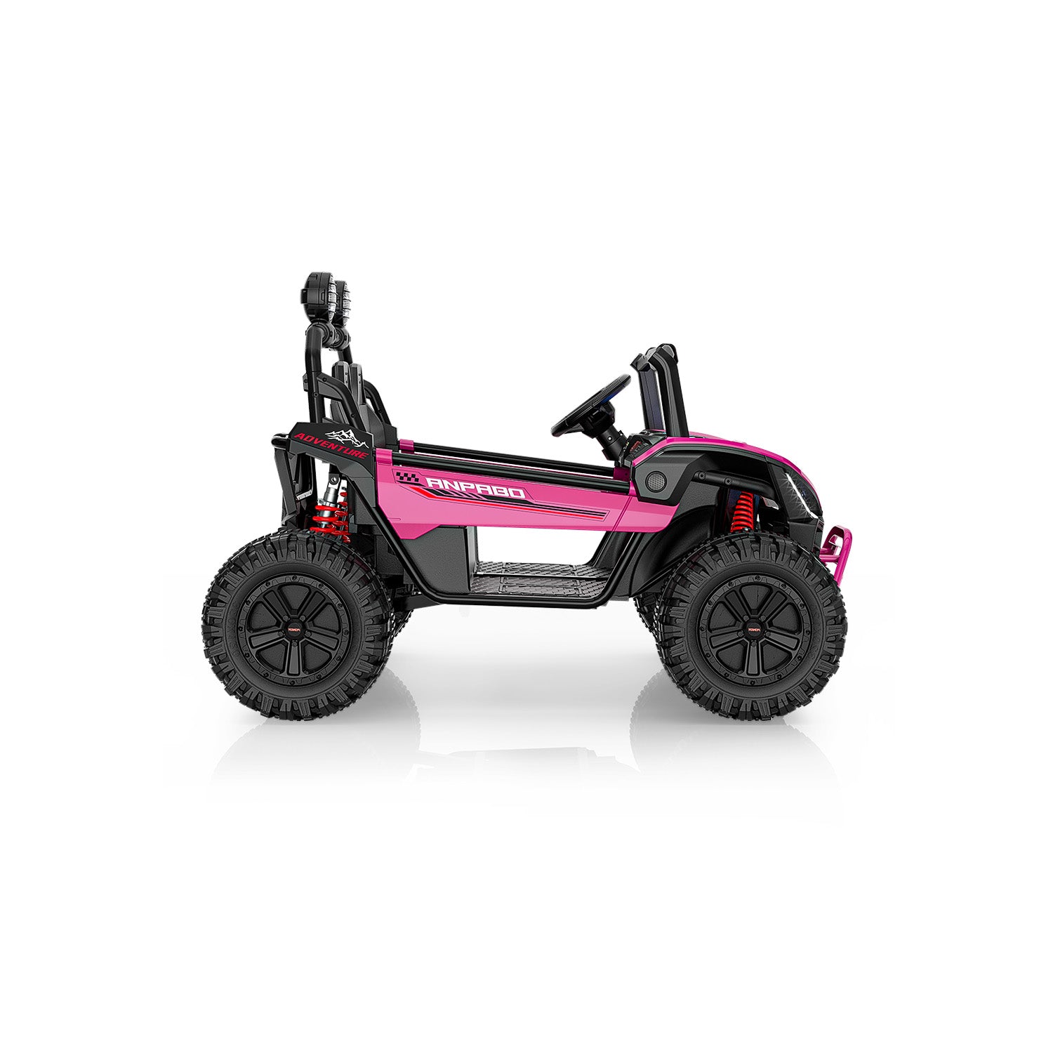 24V ANPOBO Direct Terrain Ride-On Buggy-UTV with Remote-Rose Red