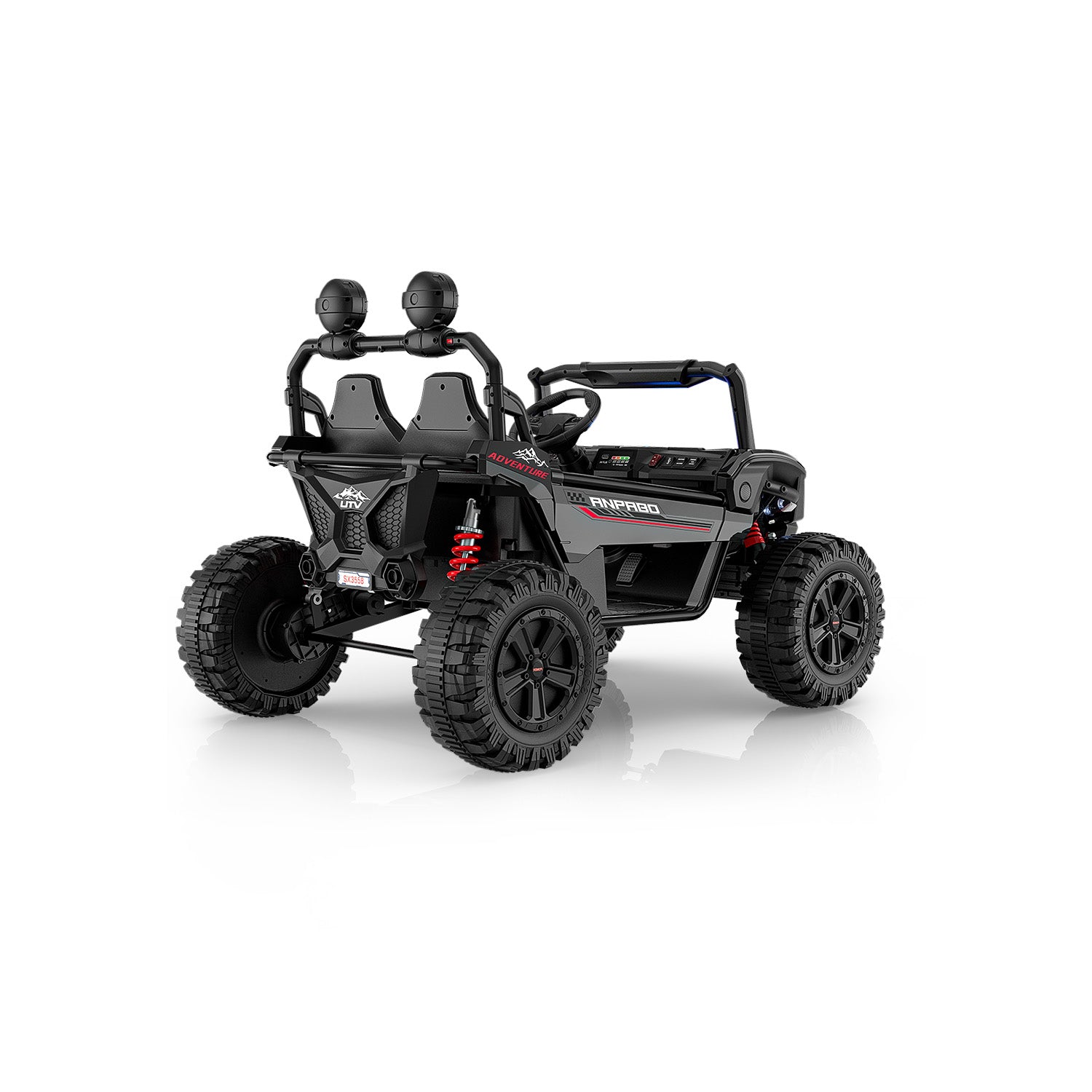 24V ANPOBO Direct Terrain Ride-On Buggy-UTV with Remote-black