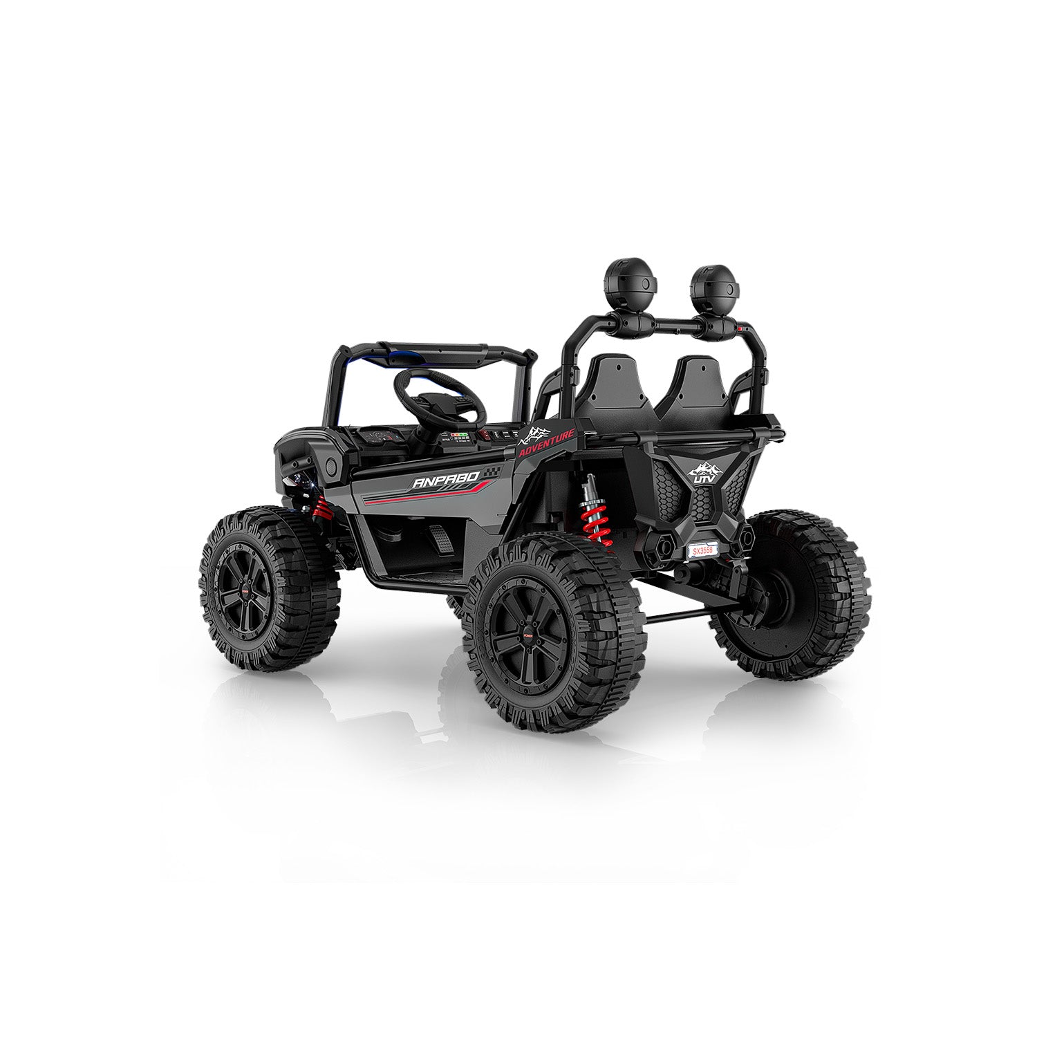 24V ANPOBO Direct Terrain Ride-On Buggy-UTV with Remote-black