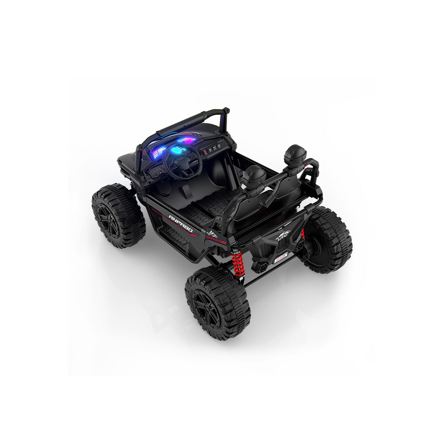 24V ANPOBO Direct Terrain Ride-On Buggy-UTV with Remote-black