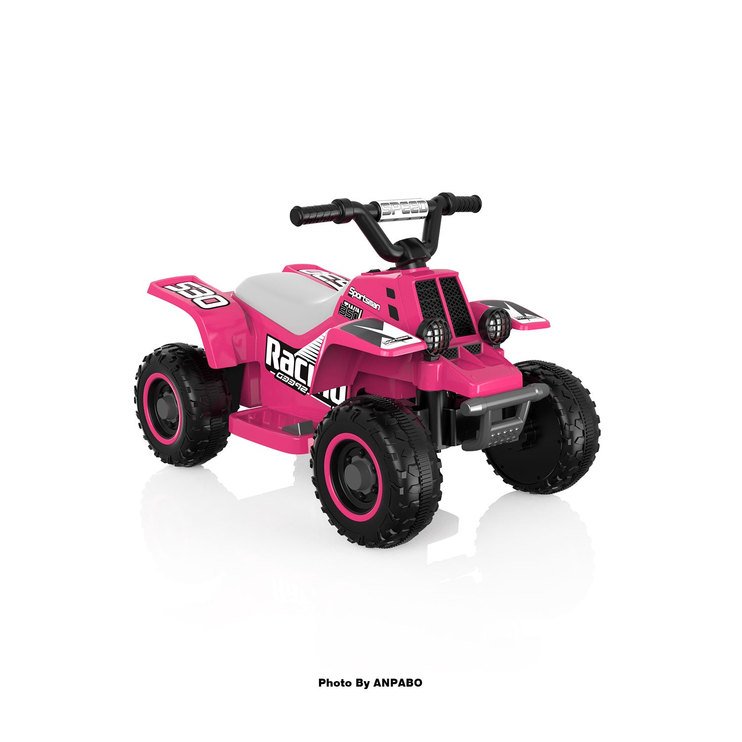 ANPABO 6V 7AH Kids Ride-On ATV - Fun, Safe Gift for Toddlers-rose red