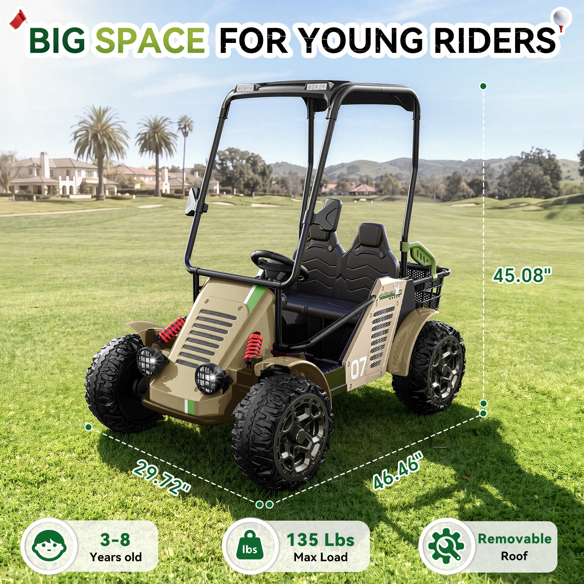 ANPABO G7 Birdie 24V 2-Seater Kids Golf Cart