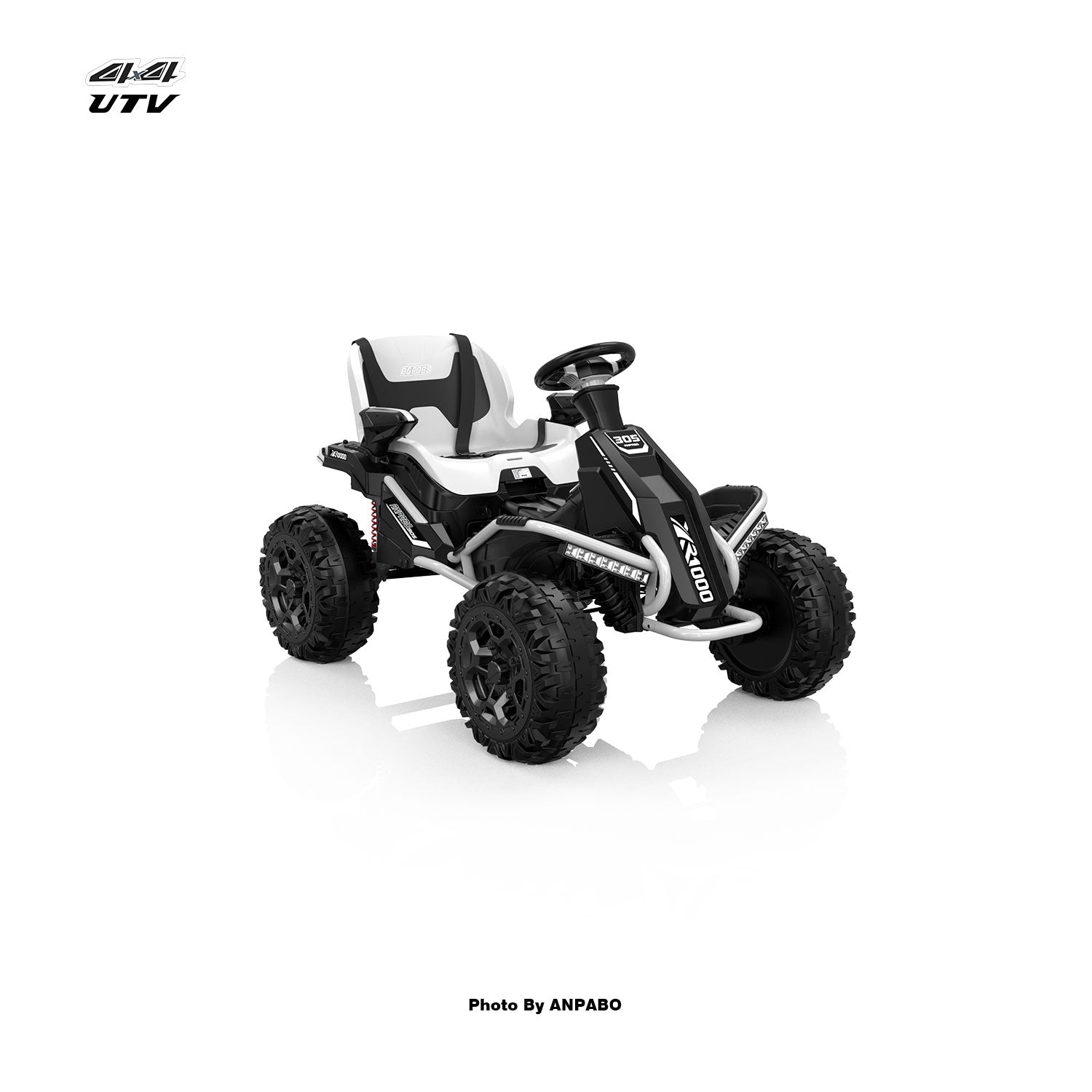 24V ANPOBO Direct Terrain Ride-On Buggy with Remote-white