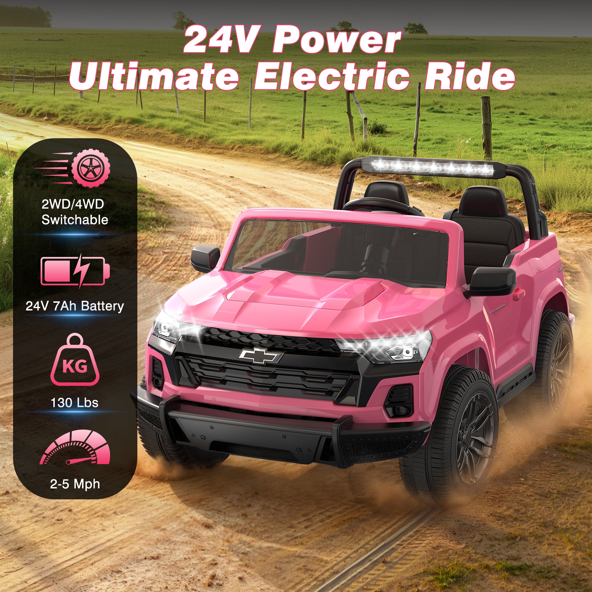 24V Licensed Chevrolet Colorad Ride On Truck