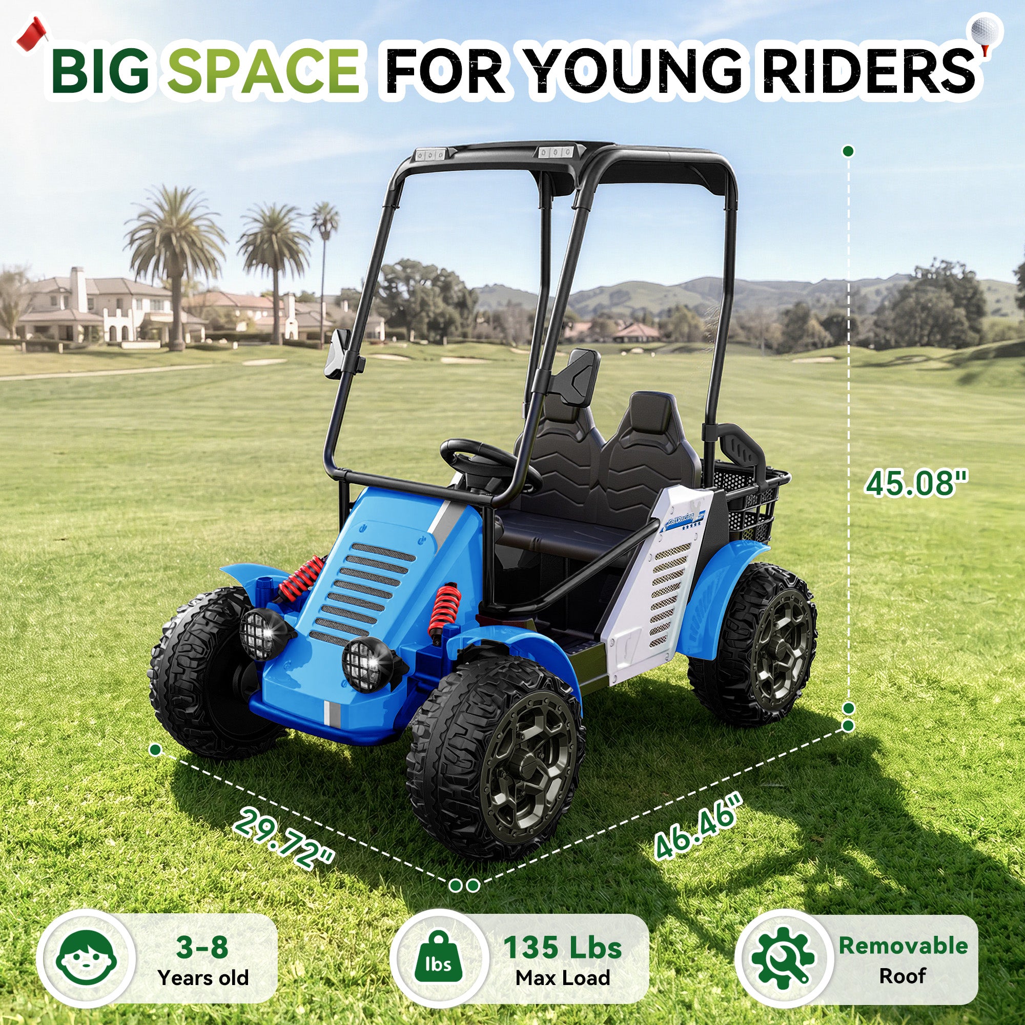 ANPABO G7 Birdie 24V 2-Seater Kids Golf Cart