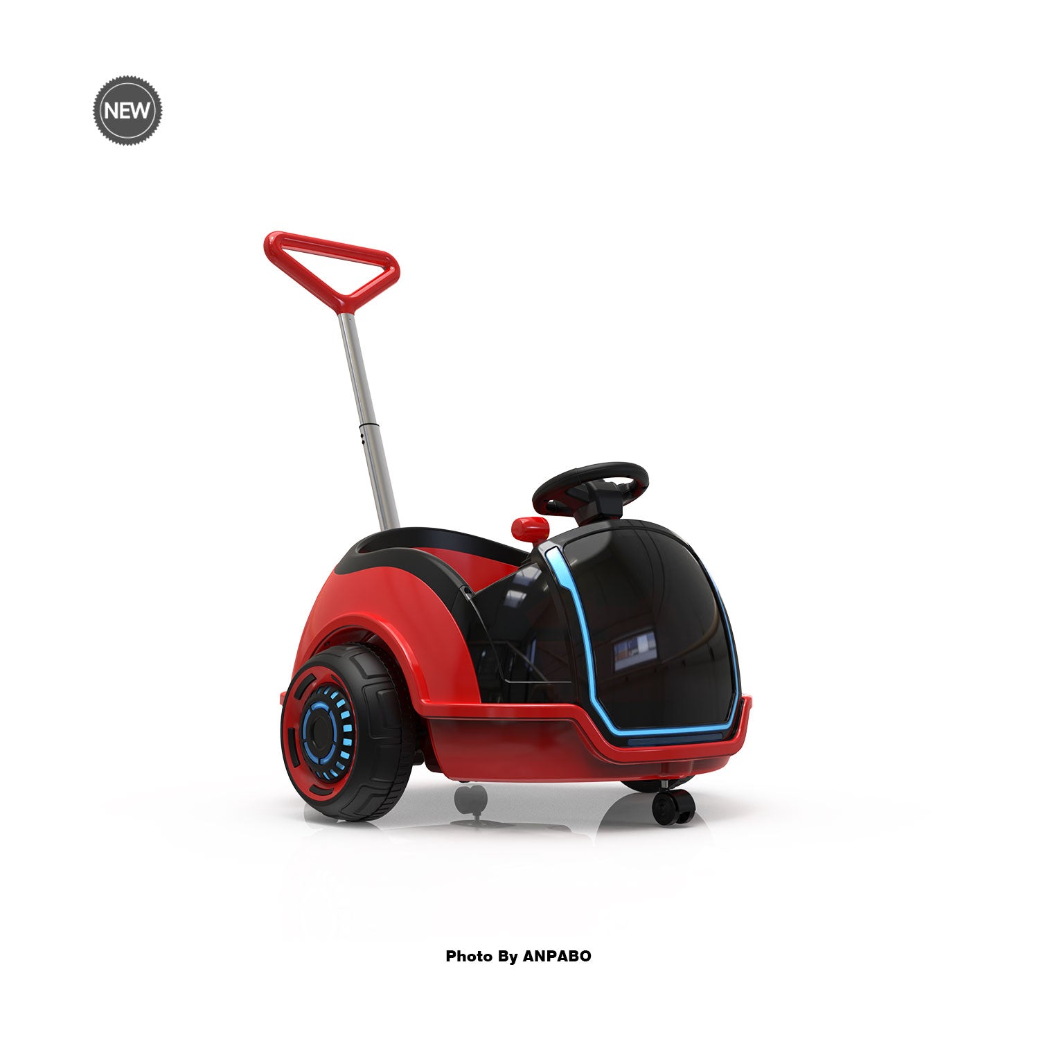 12V 3-In-1 Ride On Car Designed to Grow With Your Child-red