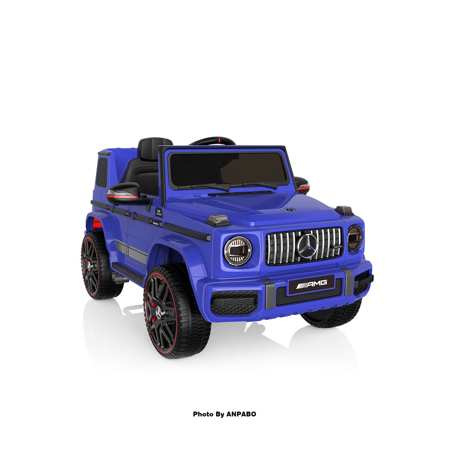 12V 2-Seater Mercedes-Benz Licensed G63 Kids Ride On Car/SUV with Remote Control-blue