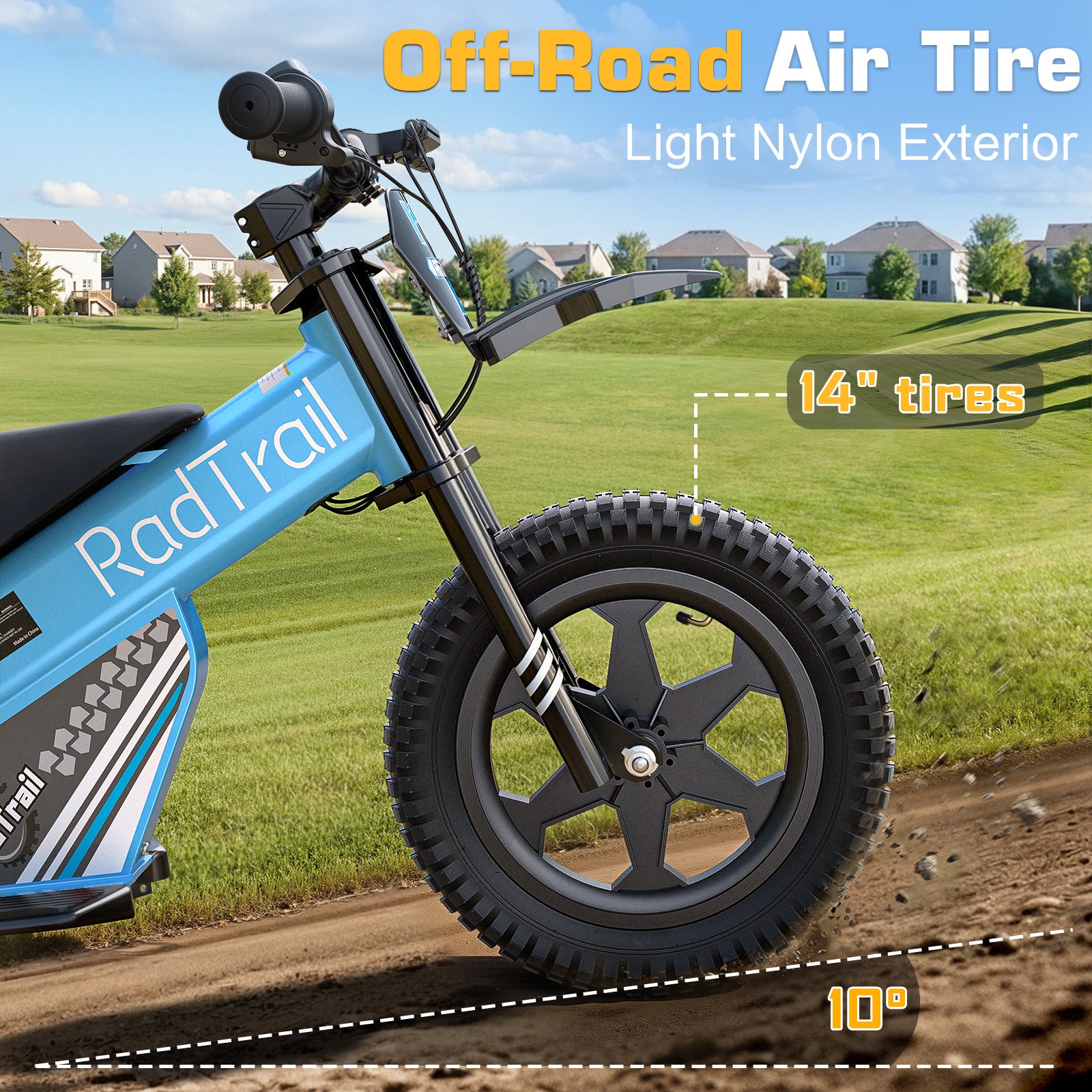 ANPABO  36V 14" Kids Electric Balance Bike-blue