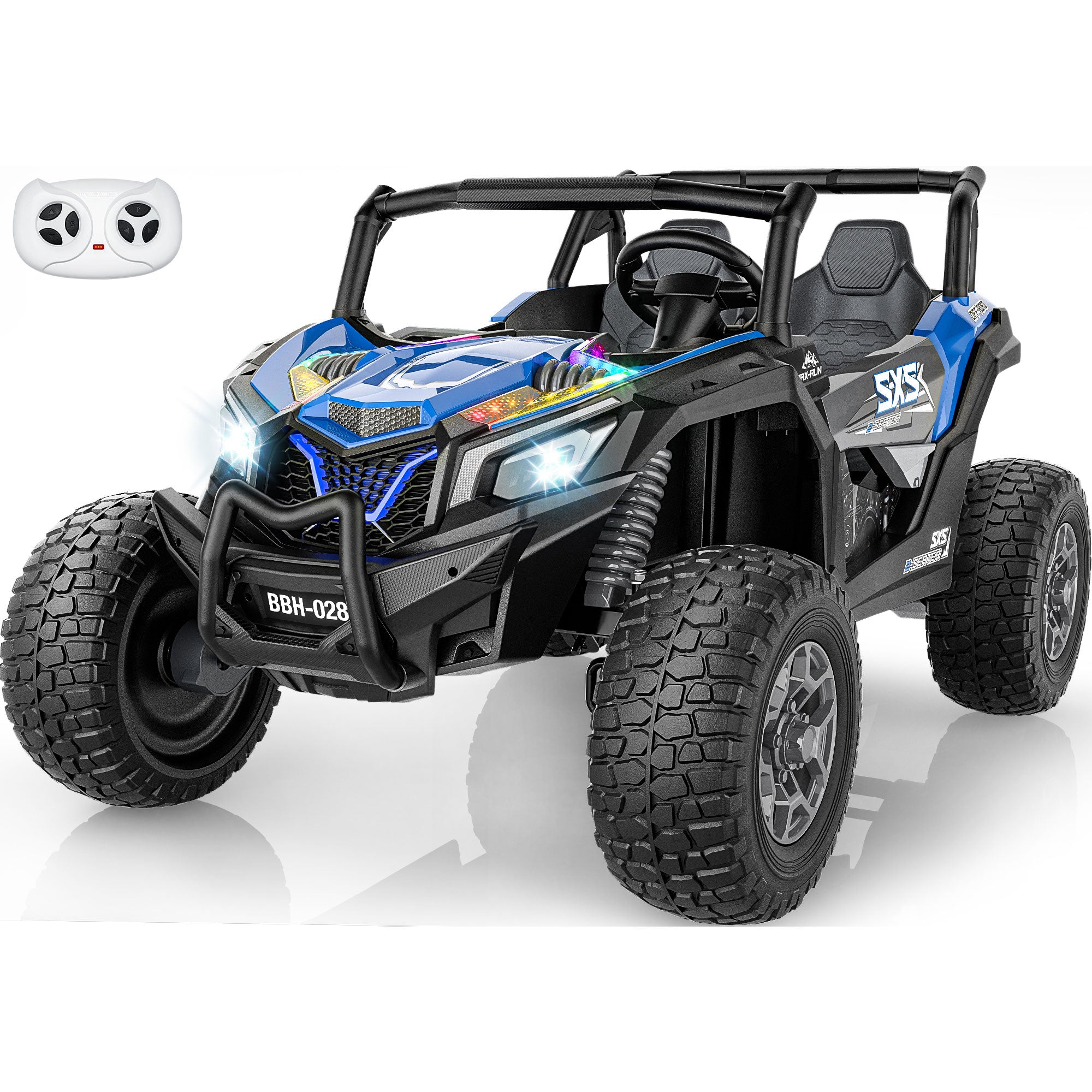 24V 4WD Kids Ride-On UTV: Powerful All-Terrain Adventure-blue