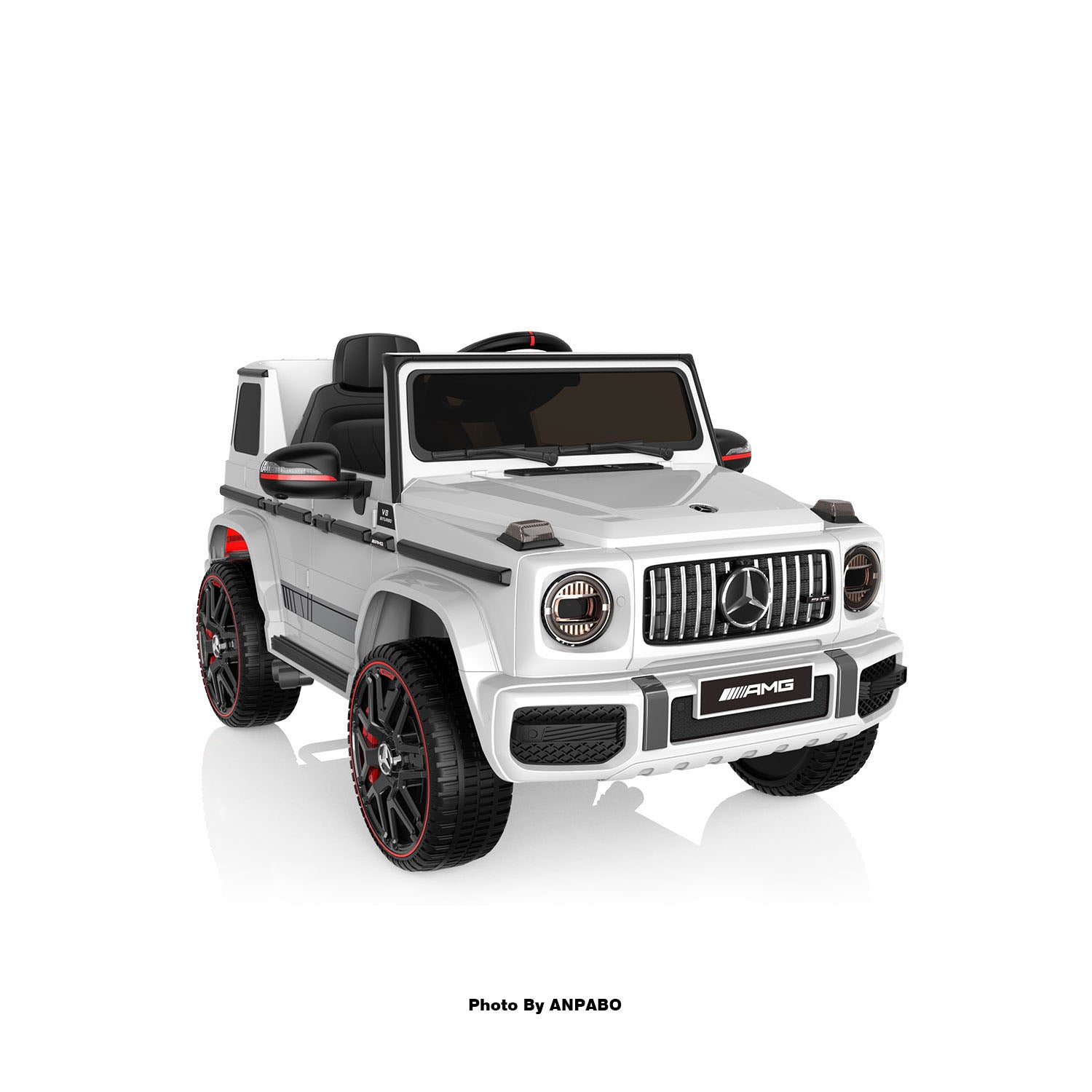 12V 2-Seater Mercedes-Benz Licensed G63 Kids Ride On Car/SUV with Remote Control-white