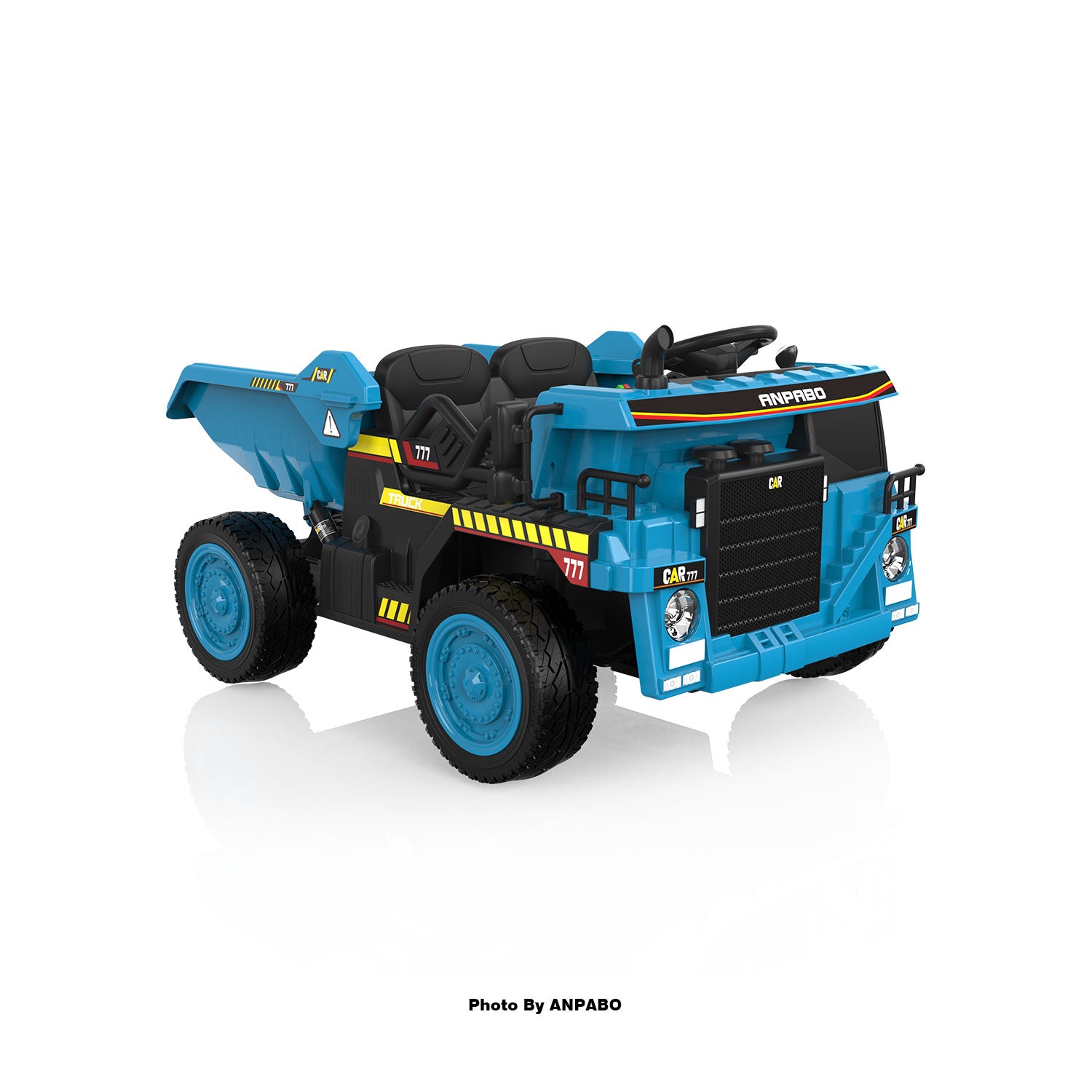 24V ANPABO Direct Ride on Dump Truck for Kids with Remote Control-blue