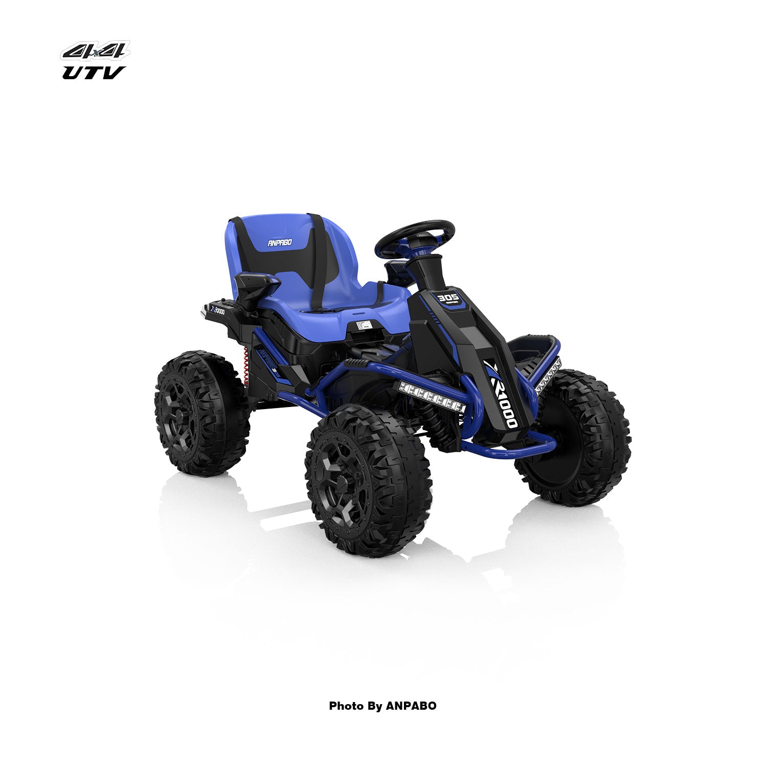 24V ANPABODirect Terrain Ride-On Buggy with Remote-blue