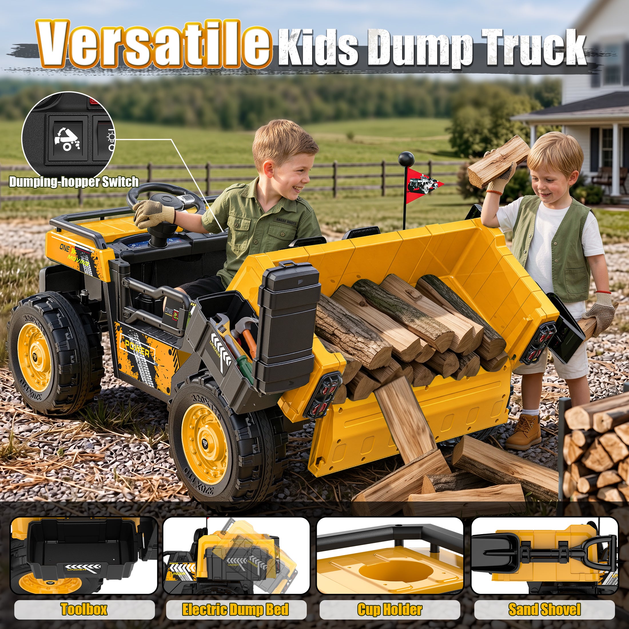 24V Kids Military Dumper