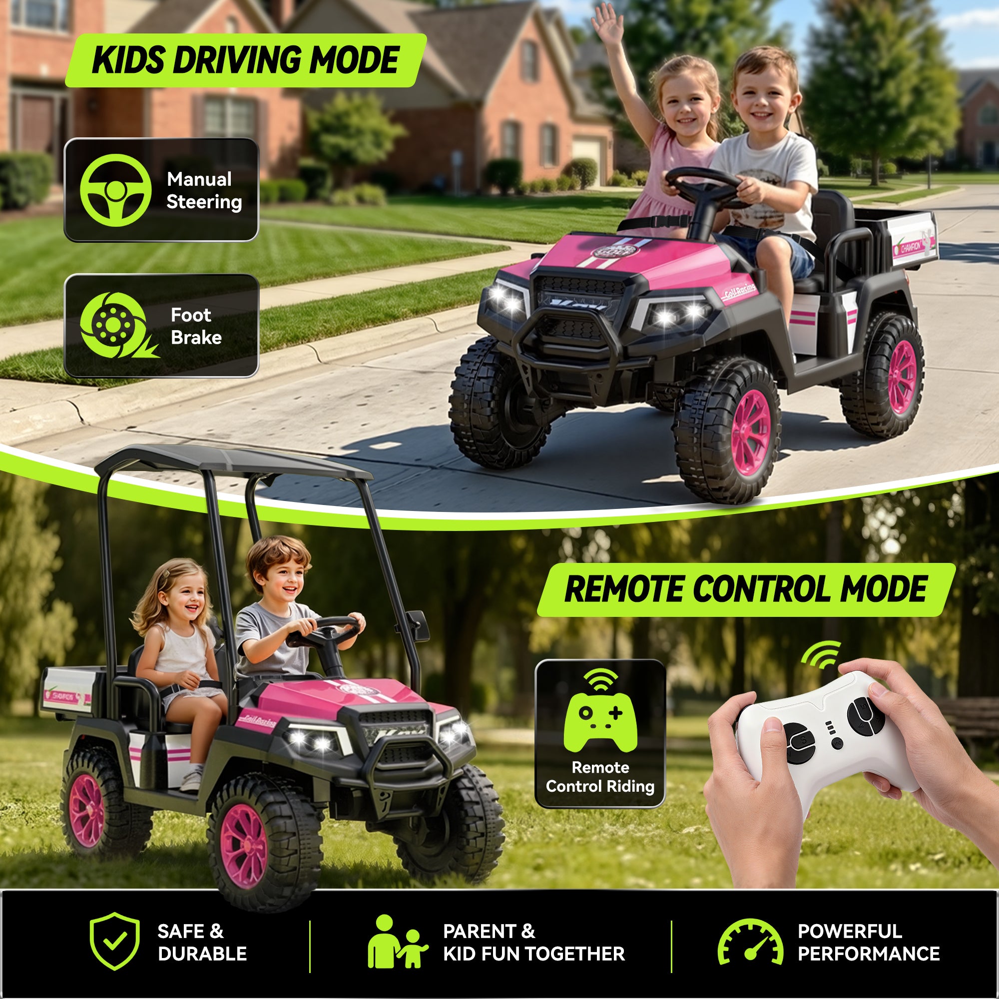 24V 4WD Ride-On Golf Cart