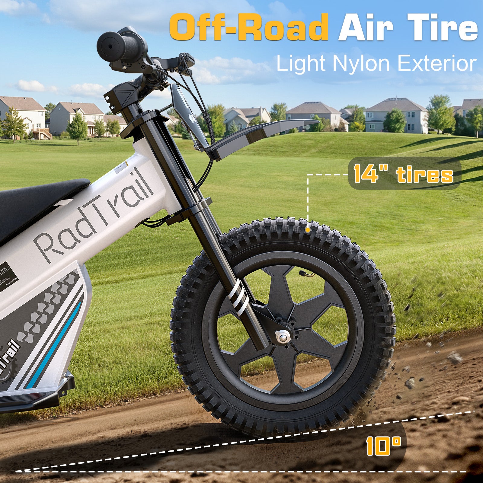 ANPABO  36V 14" Kids Electric Balance Bike-white