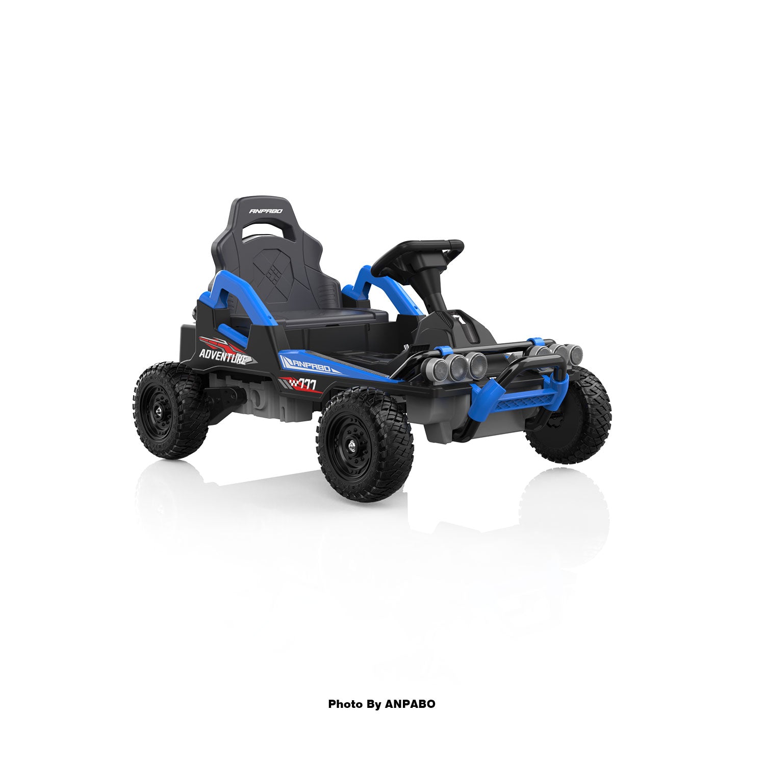 24V Off-Road Car with Throttle & Clutch Pedal for All-Terrain Fun-blue