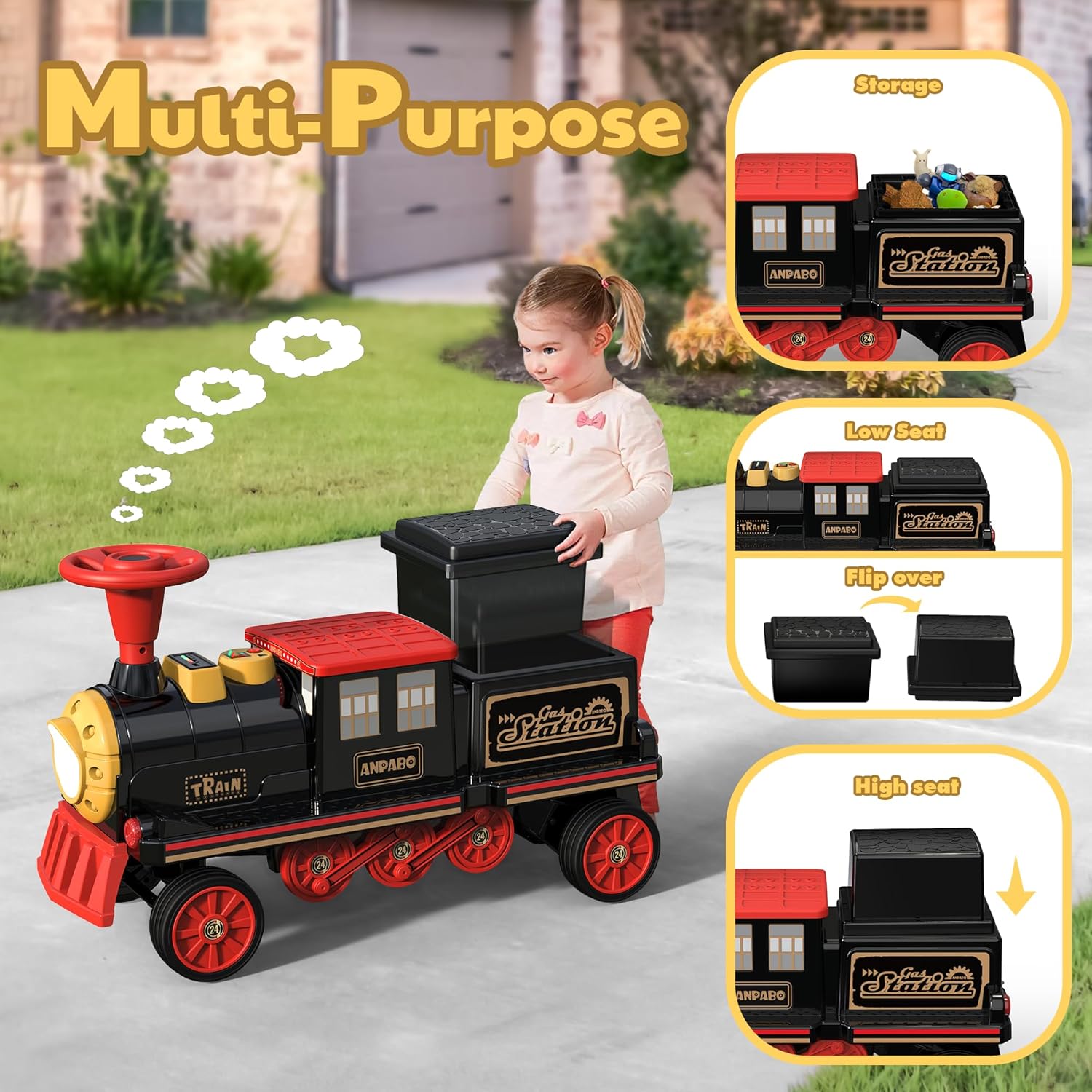 12V Trackless  Electric Ride-On Train