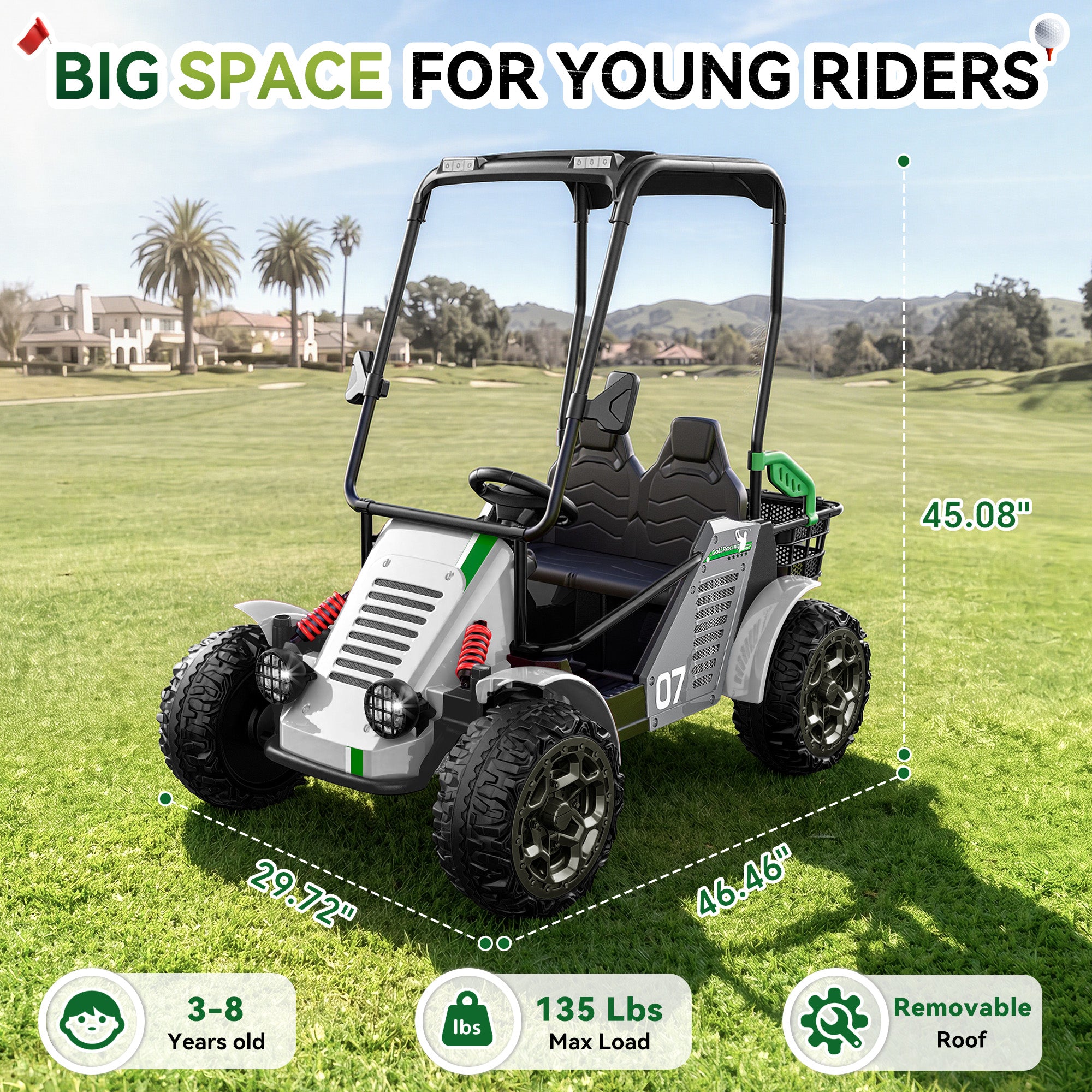 ANPABO G7 Birdie 24V 2-Seater Kids Golf Cart