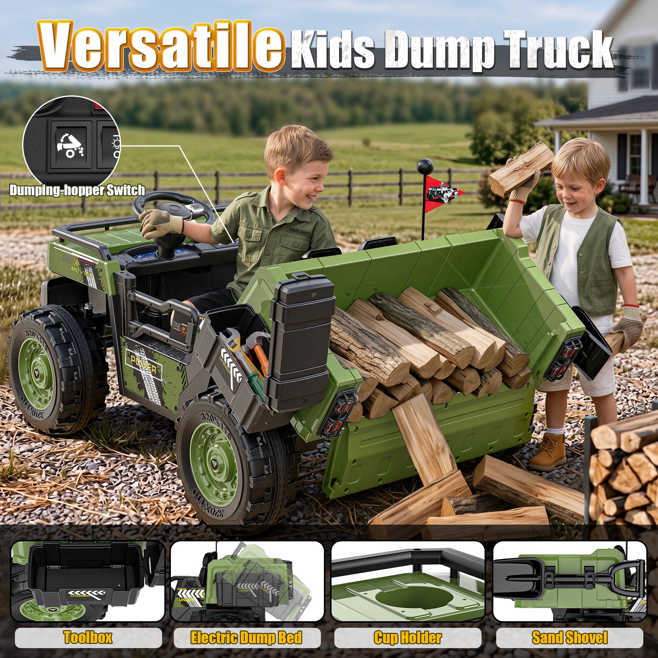 24V Kids Military Dumper
