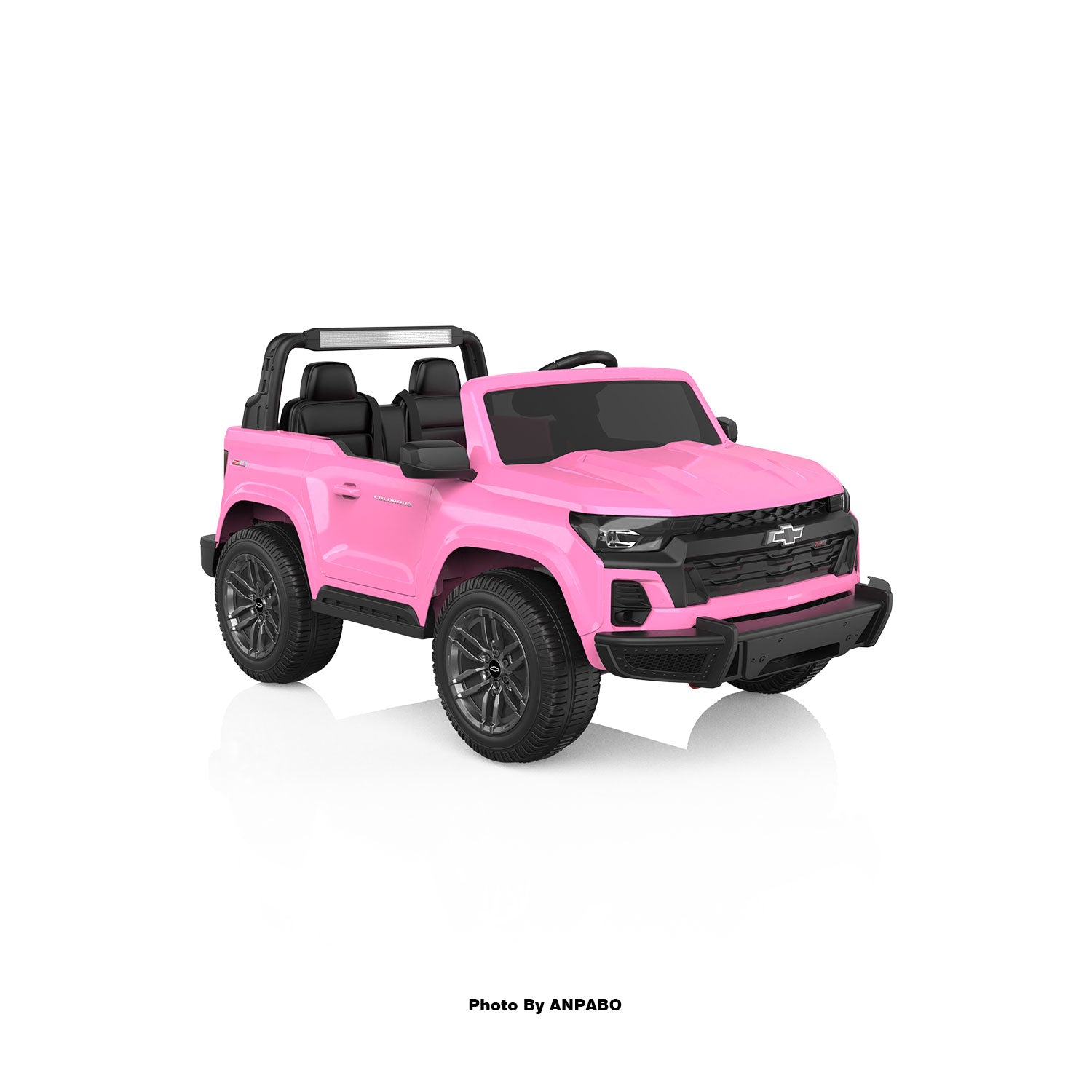 24V Licensed Chevrolet Colorado 2-Seater Kids Ride On Truck-pink