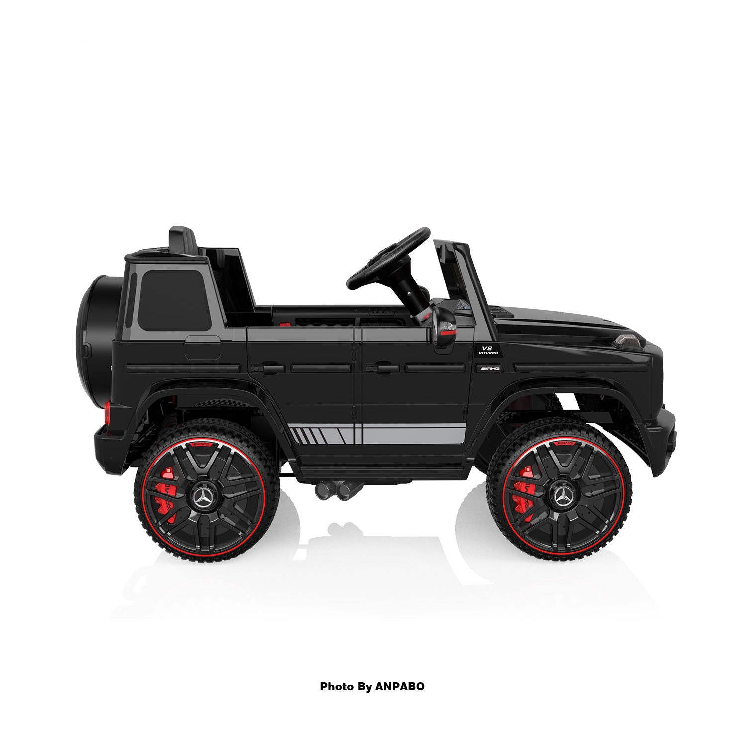 12V 2-Seater Mercedes-Benz Licensed G63 Kids Ride On Car/SUV with Remote Control-black