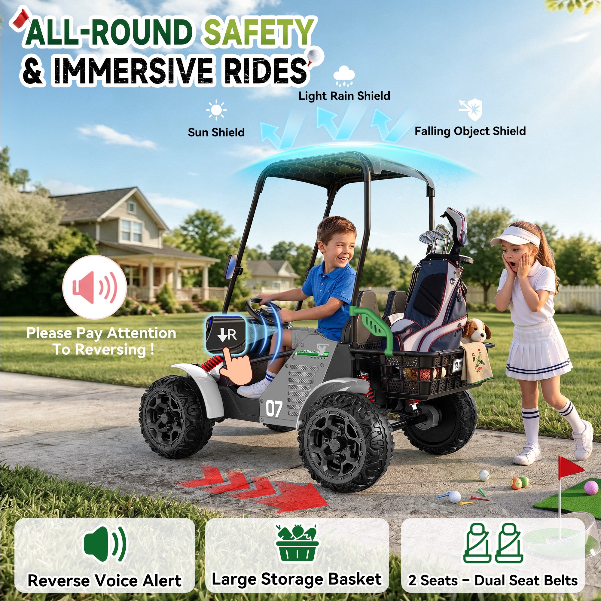ANPABO G7 Birdie 24V 2-Seater Kids Golf Cart