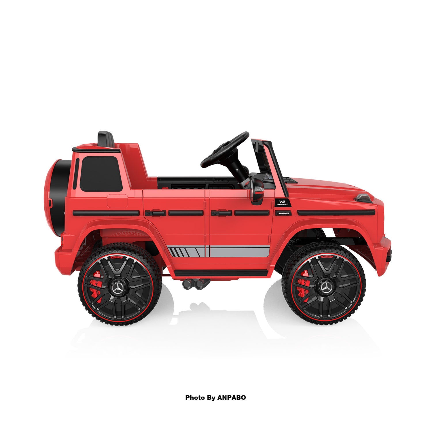 12V 2-Seater Mercedes-Benz Licensed G63 Kids Ride On Car/SUV with Remote Control-red
