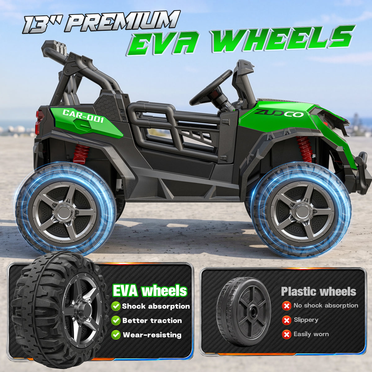 24V 4x200W 2-Seater Ride-On UTV