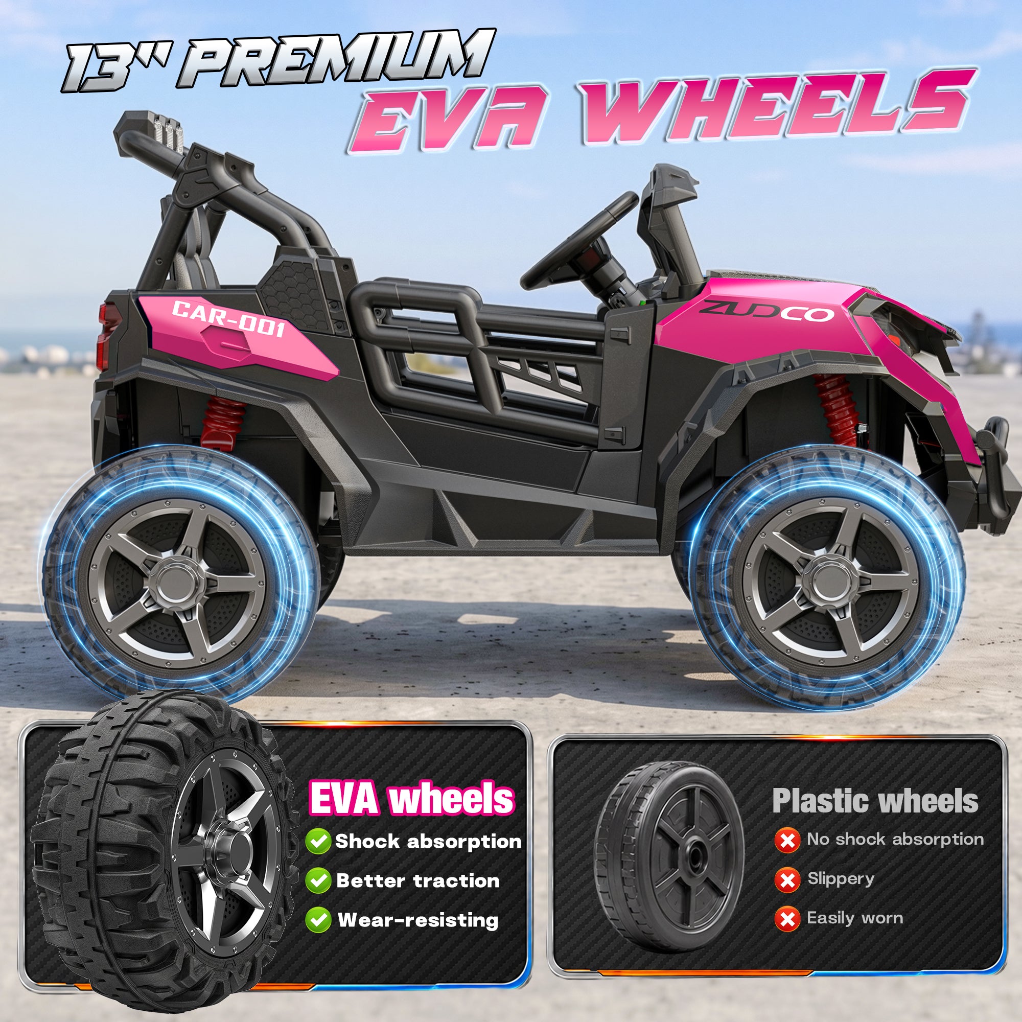 24V 4x200W 2-Seater Ride-On UTV