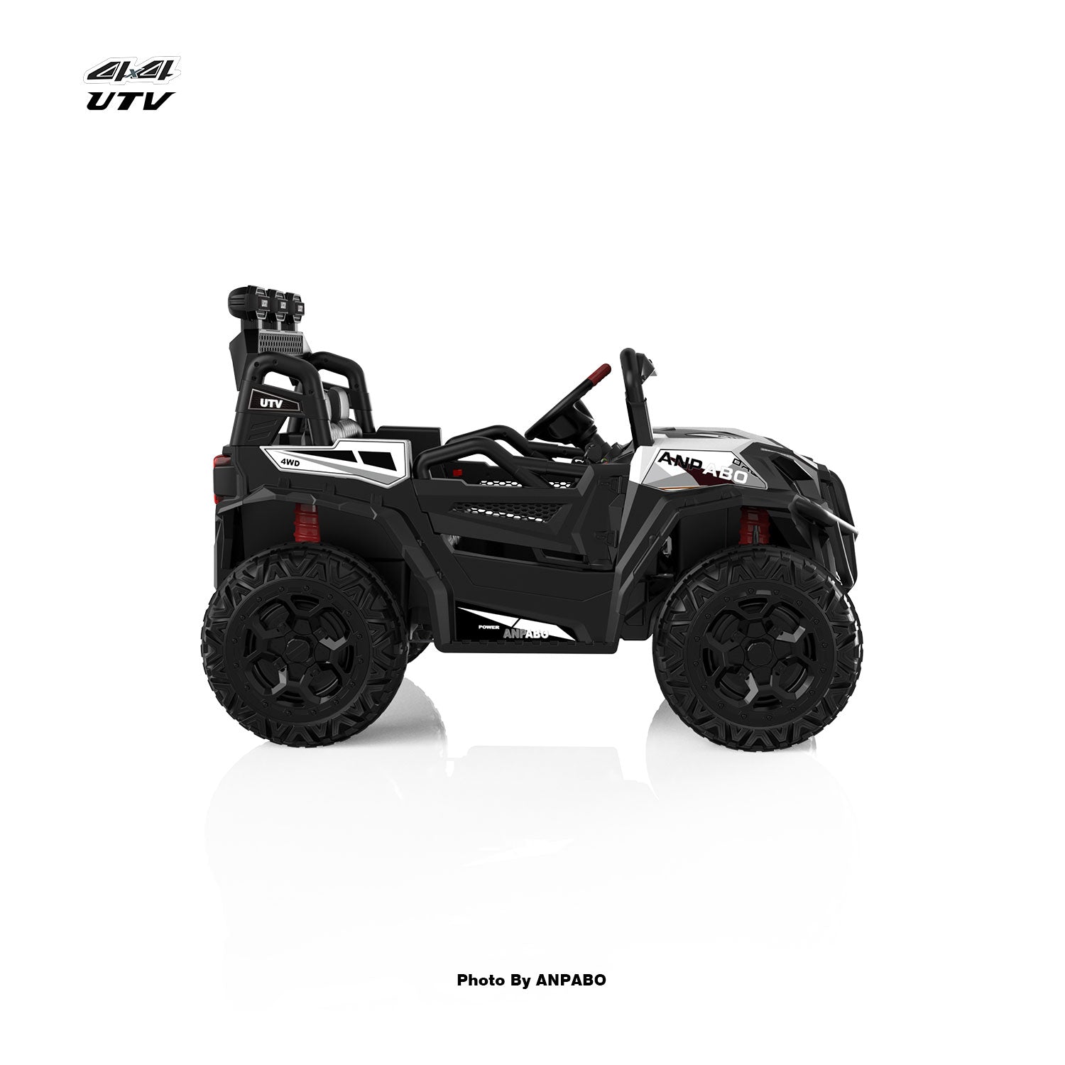 24V ANPABO Direct Terrain Ride-On Buggy with Remote-Max-R 24V 4WD UTV -white