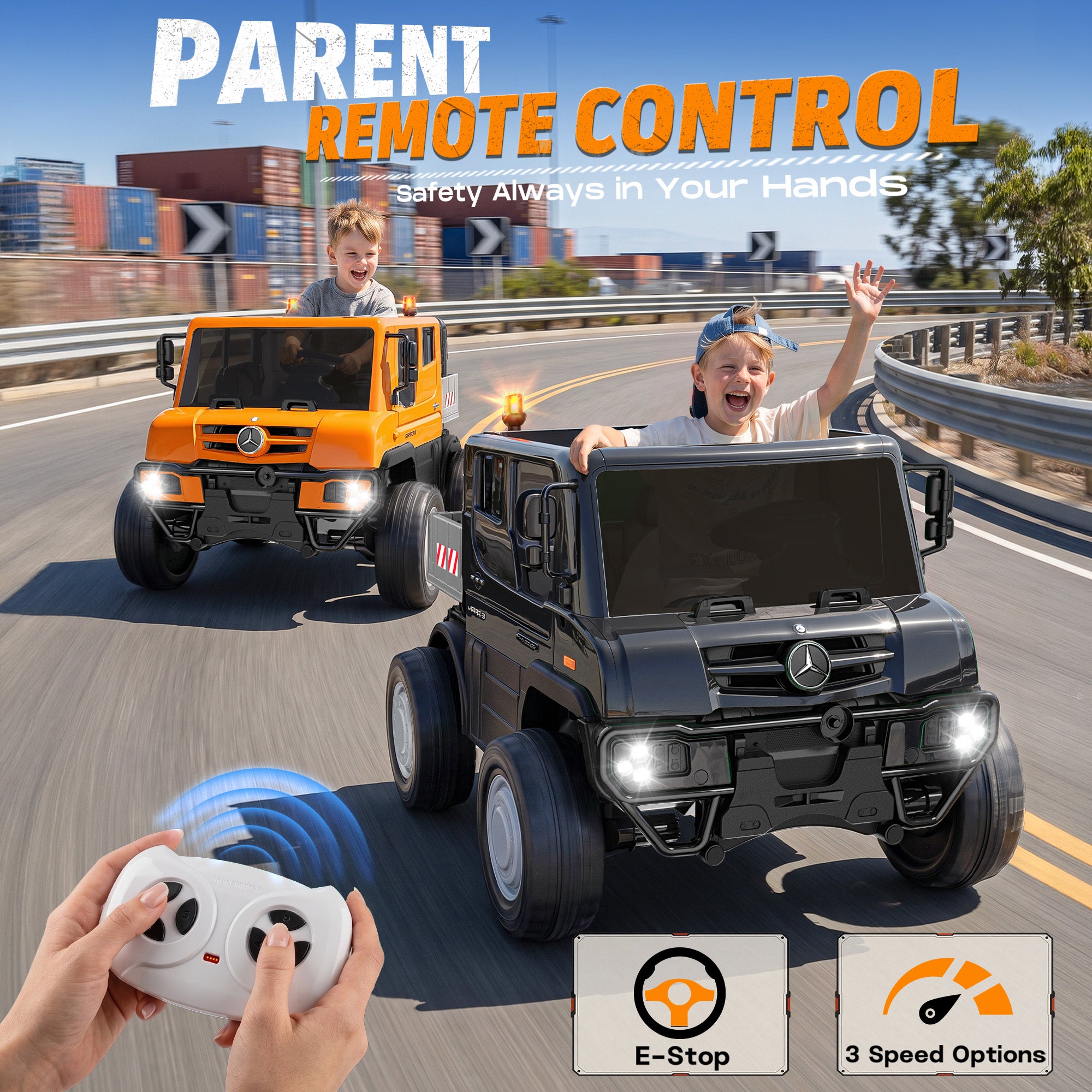 24V  Licensed Mercedes-Benz Ride-On Dump Truck