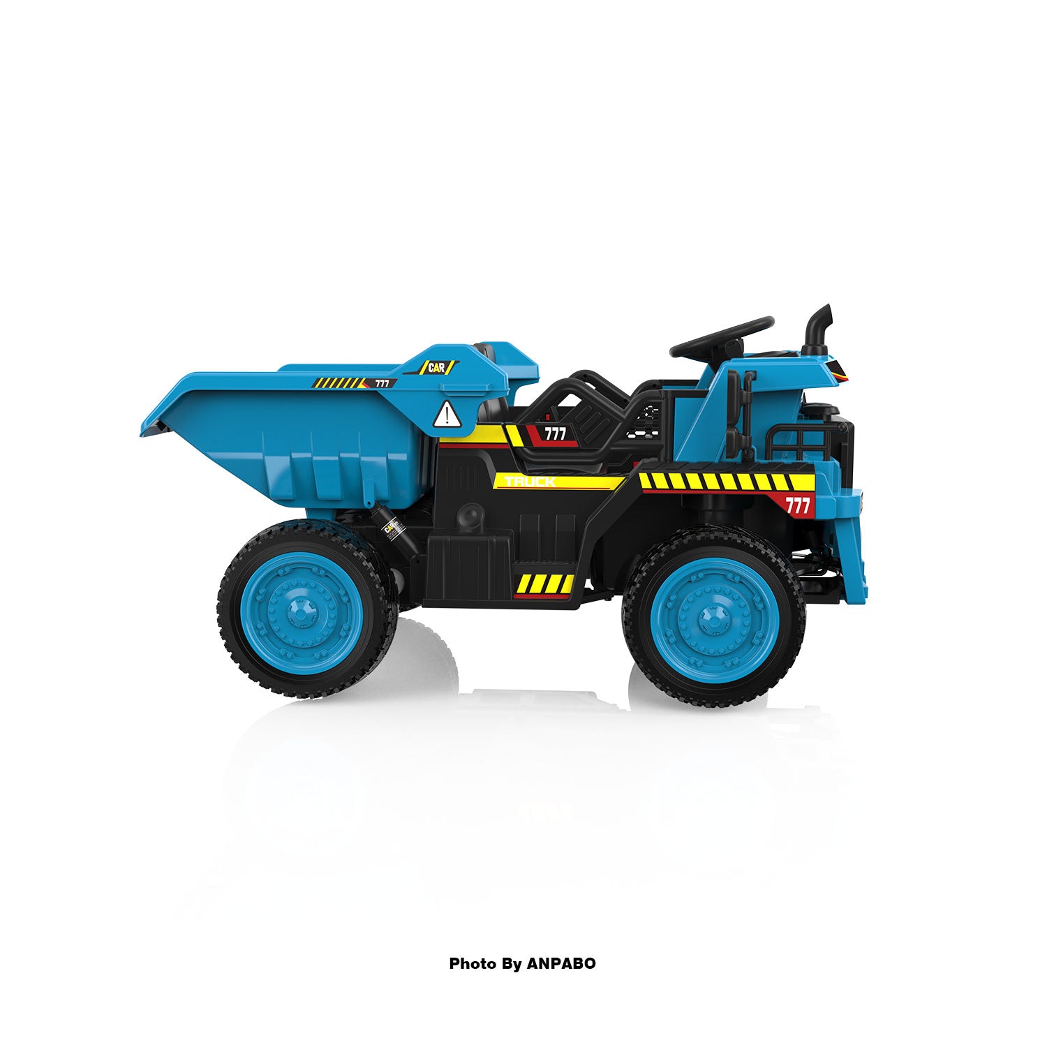 24V ANPABO Direct Ride on Dump Truck for Kids with Remote Control-blue